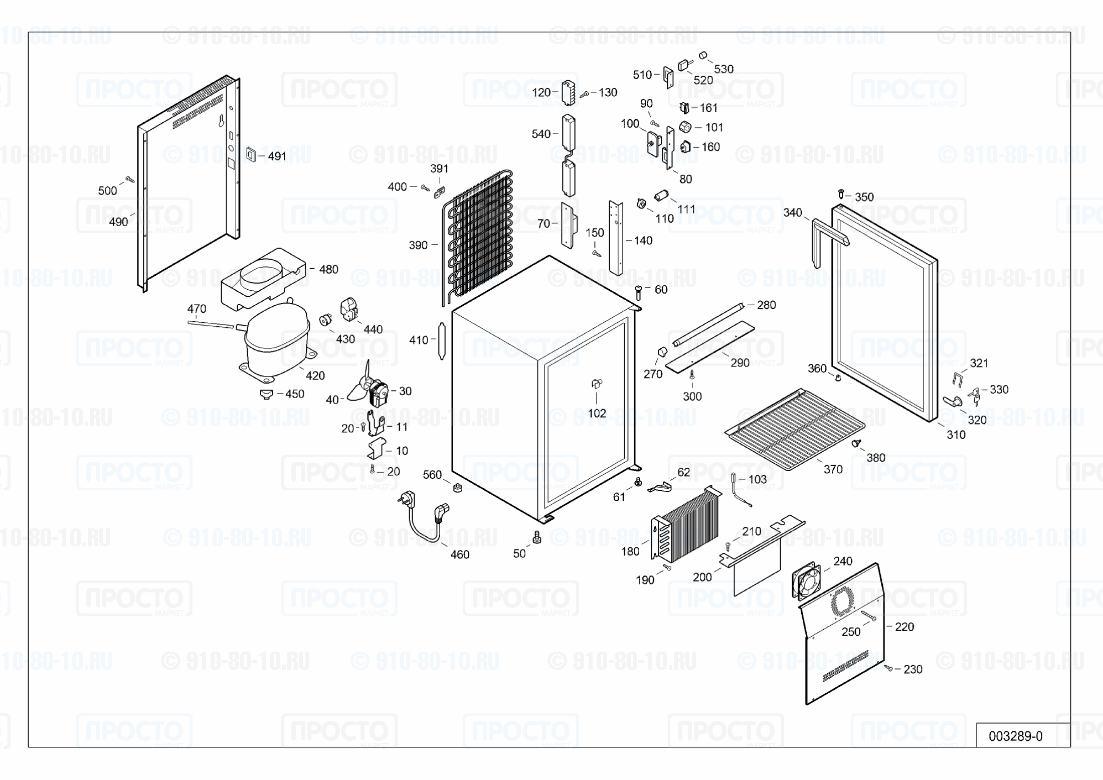 Взрыв-схема запчастей холодильника Liebherr FKv 502-11E
