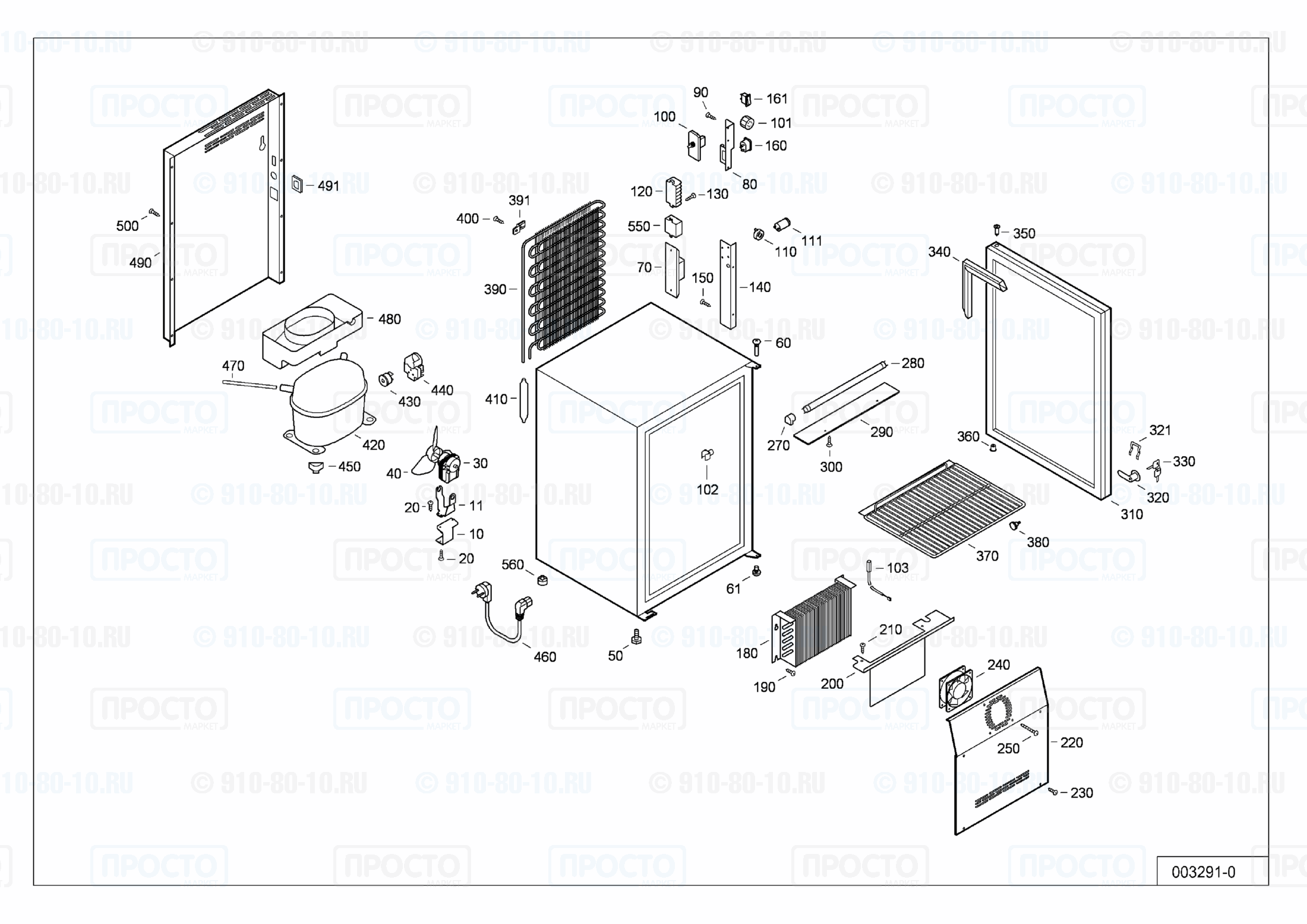 Взрыв-схема запчастей холодильника Liebherr FKv 502-11A