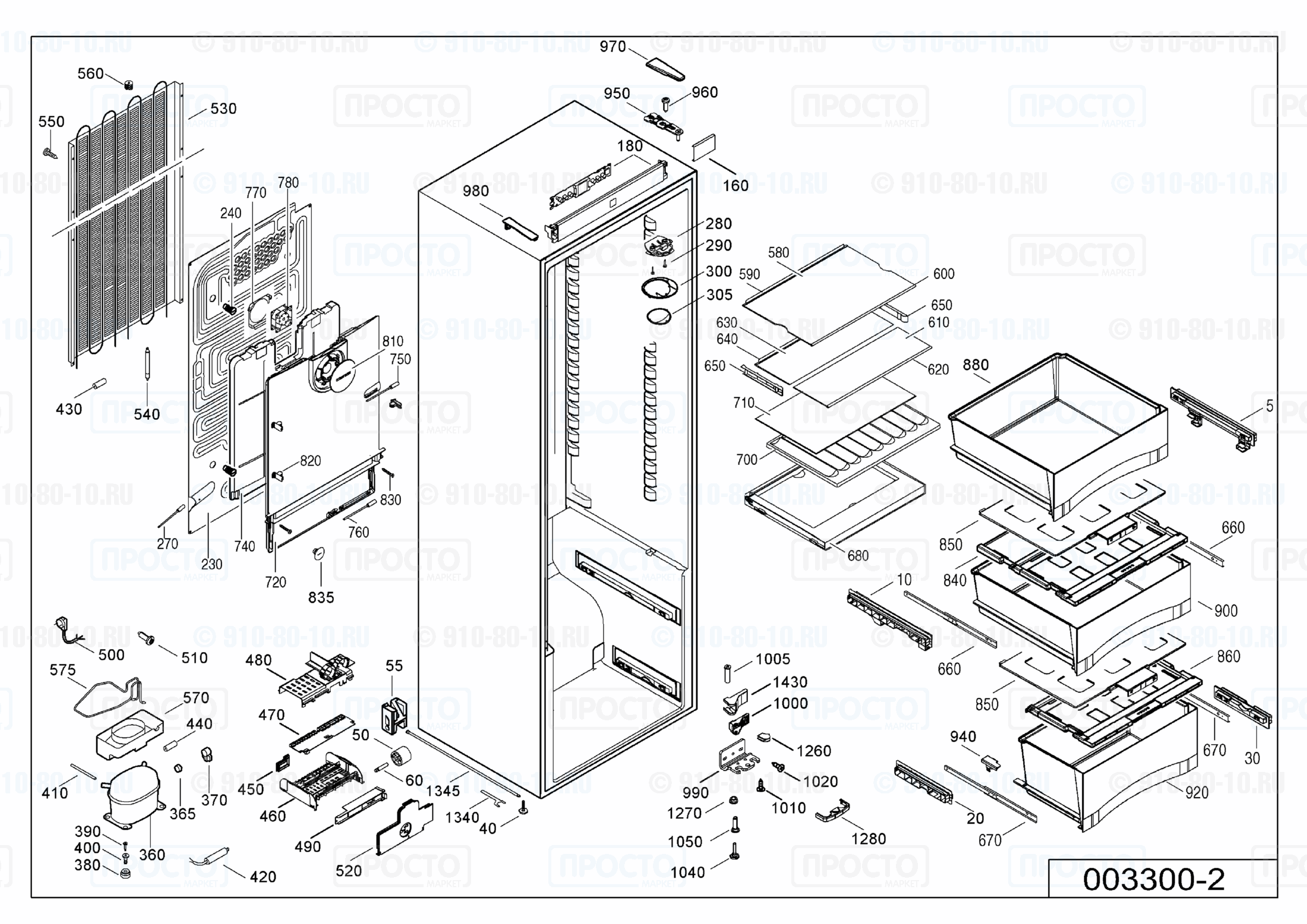 Взрыв-схема запчастей холодильника Liebherr SKBes 4211-20D