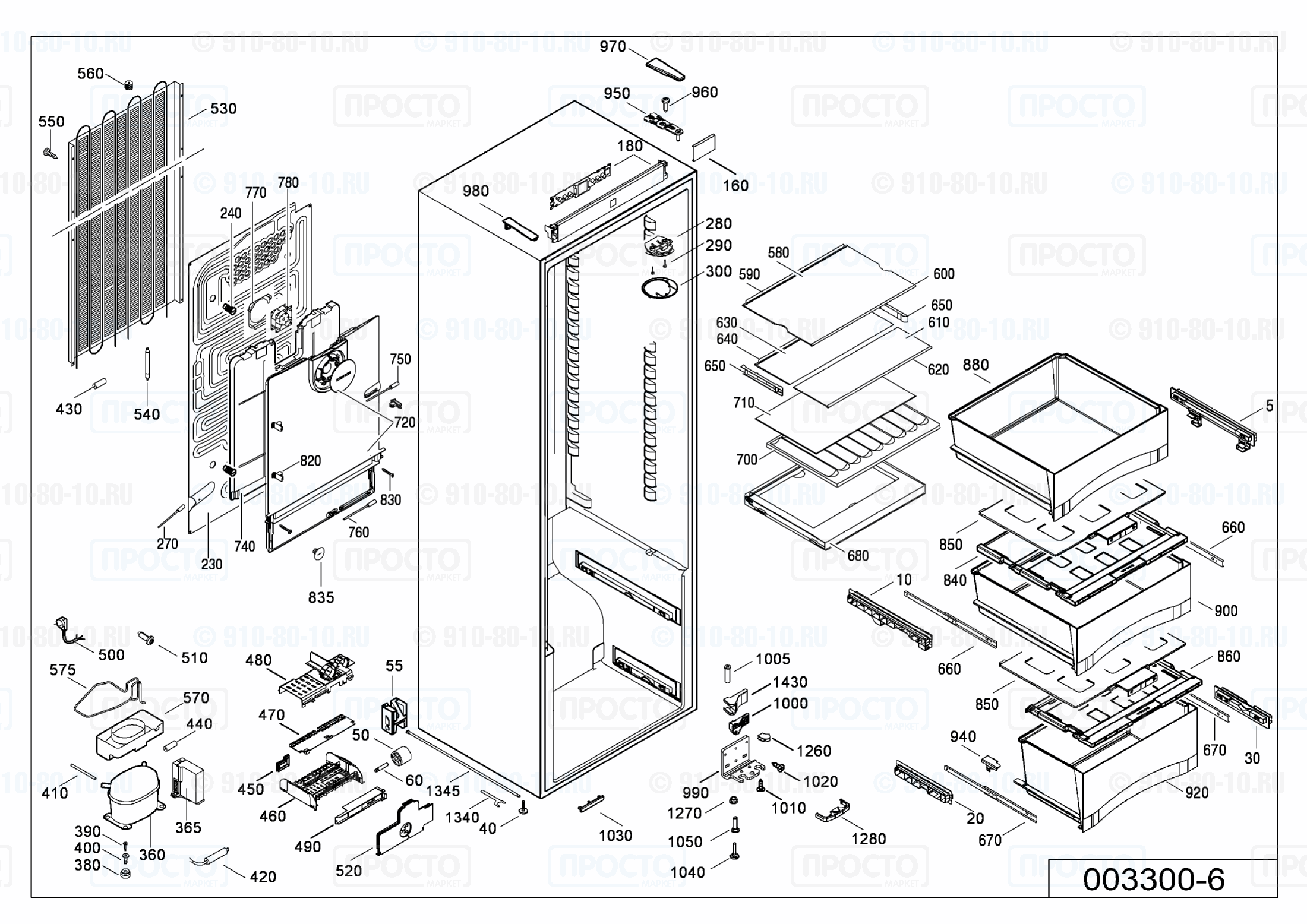 Взрыв-схема запчастей холодильника Liebherr SKBes 4211-20F
