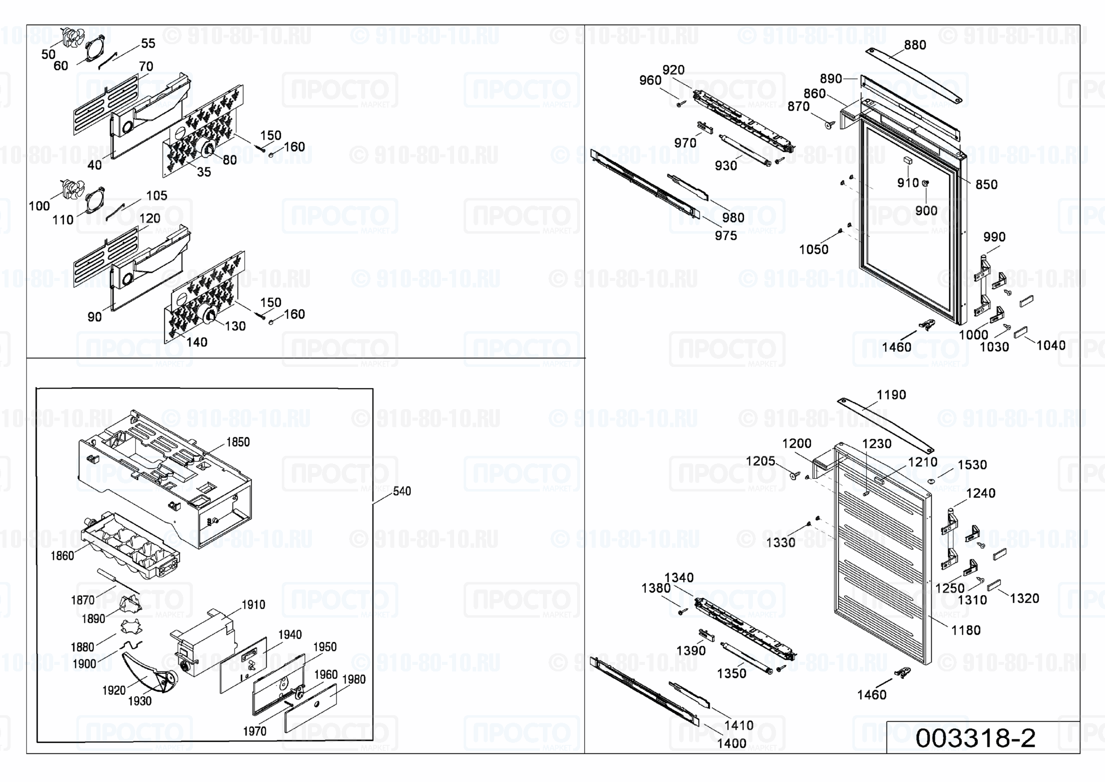 Взрыв-схема холодильника Liebherr WTNes 3056-20B