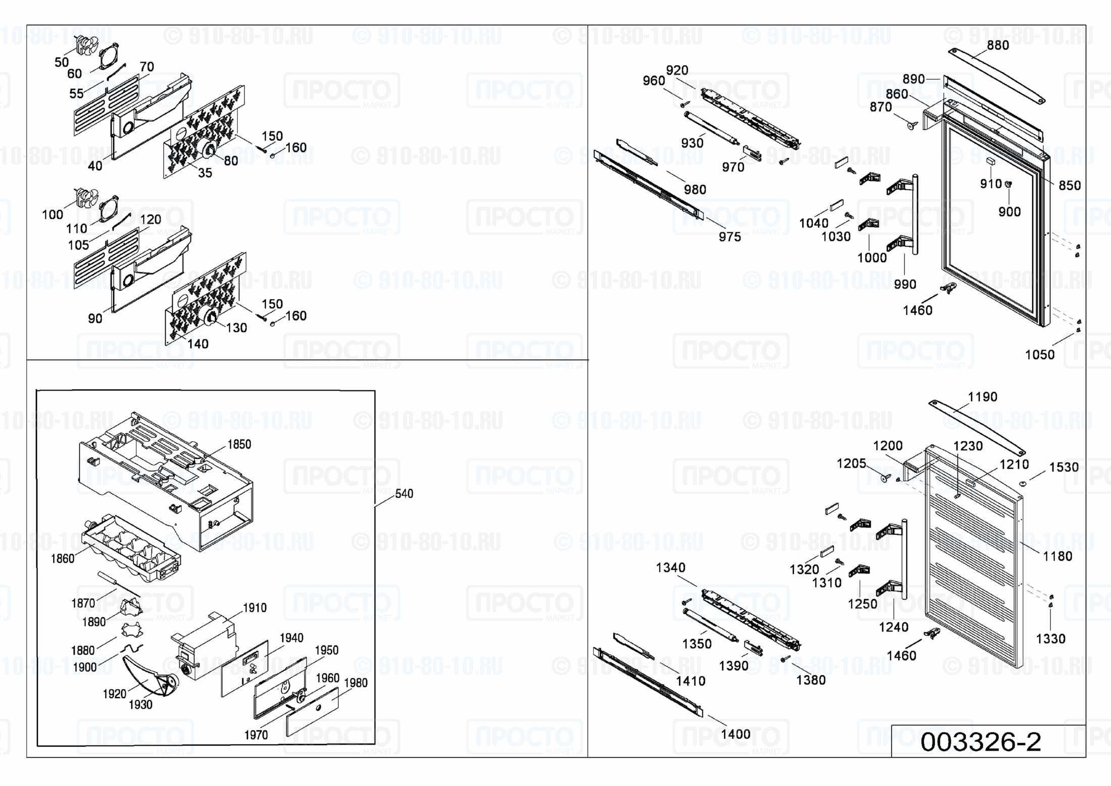 Взрыв-схема холодильника Liebherr SWTNes 3010-20C