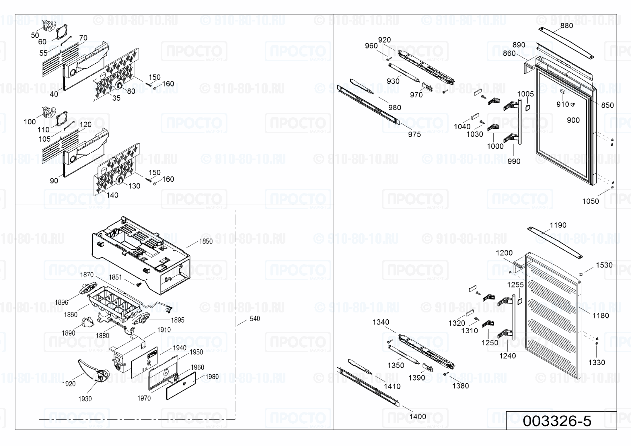 Взрыв-схема холодильника Liebherr SWTNes 3010-21E