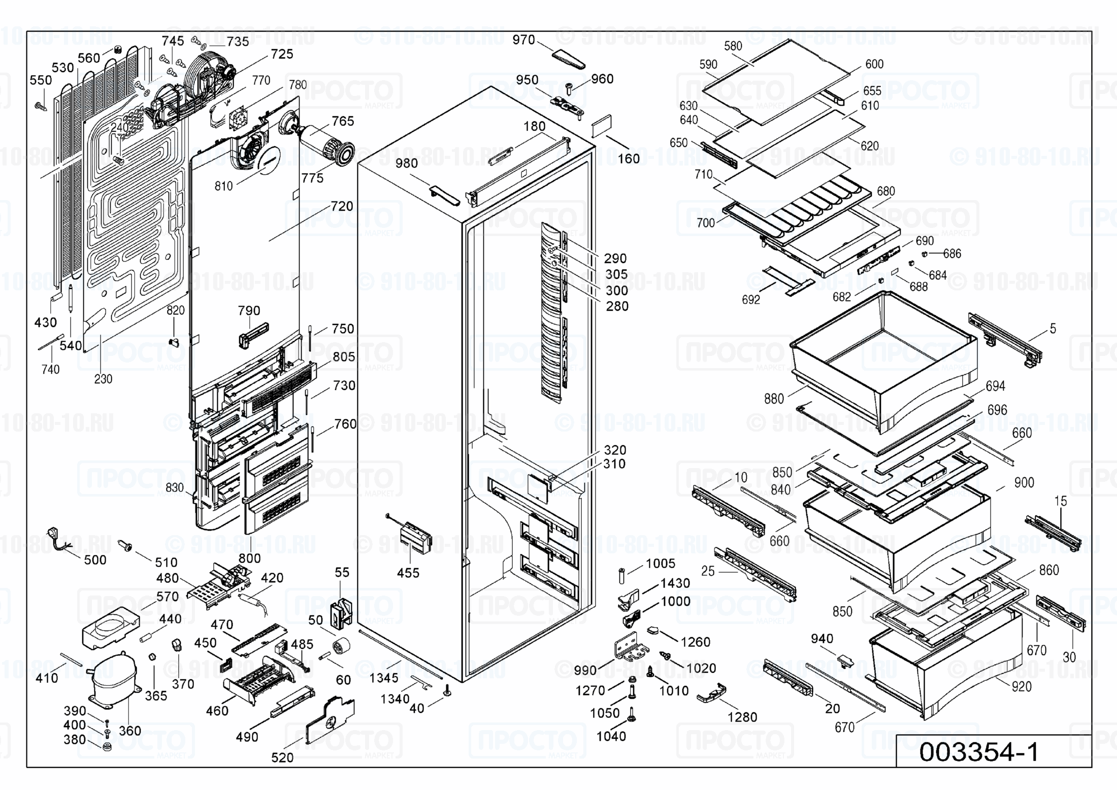 Взрыв-схема холодильника Liebherr SKBes 4212-20A