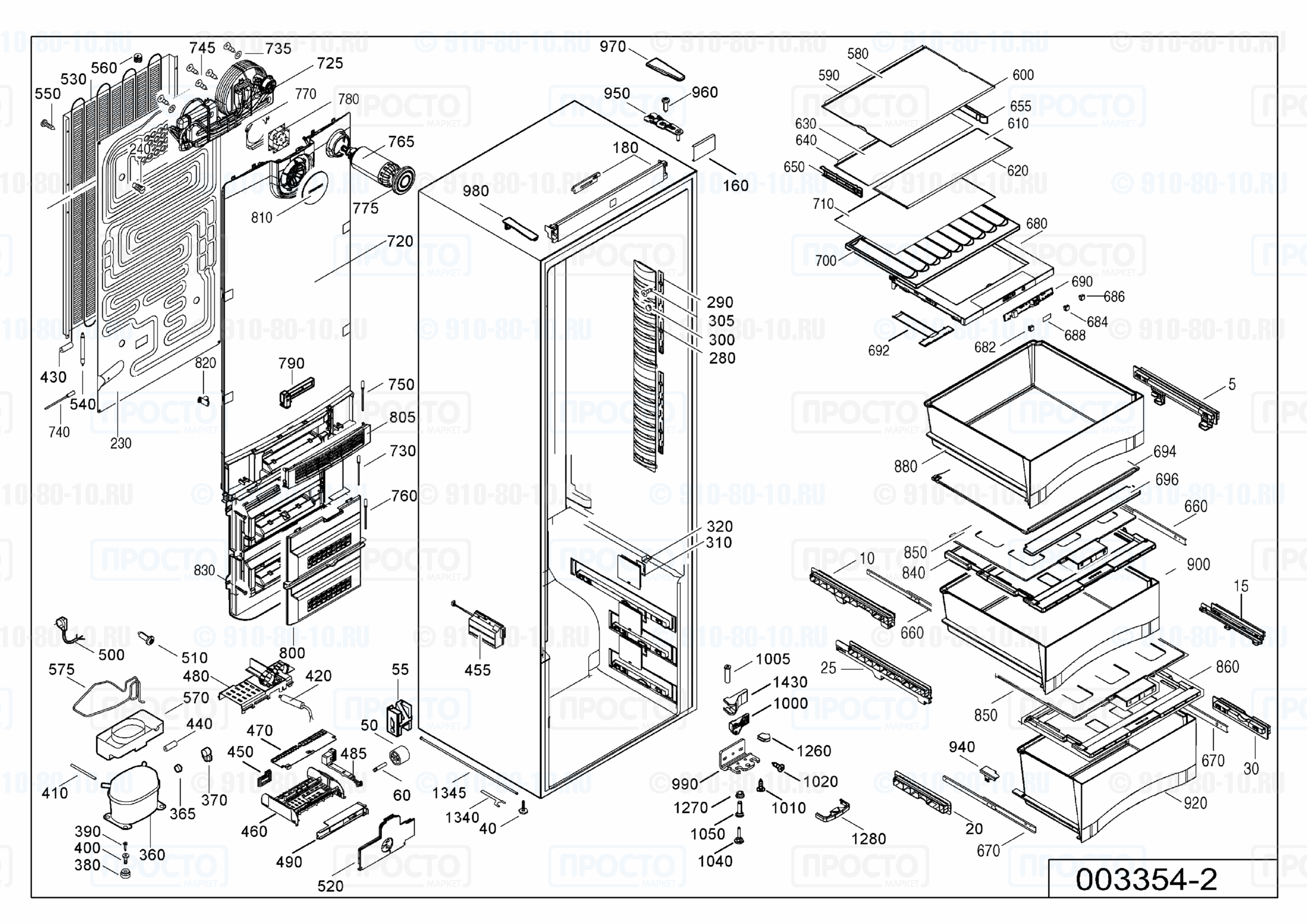 Взрыв-схема холодильника Liebherr SKBes 4212-21C