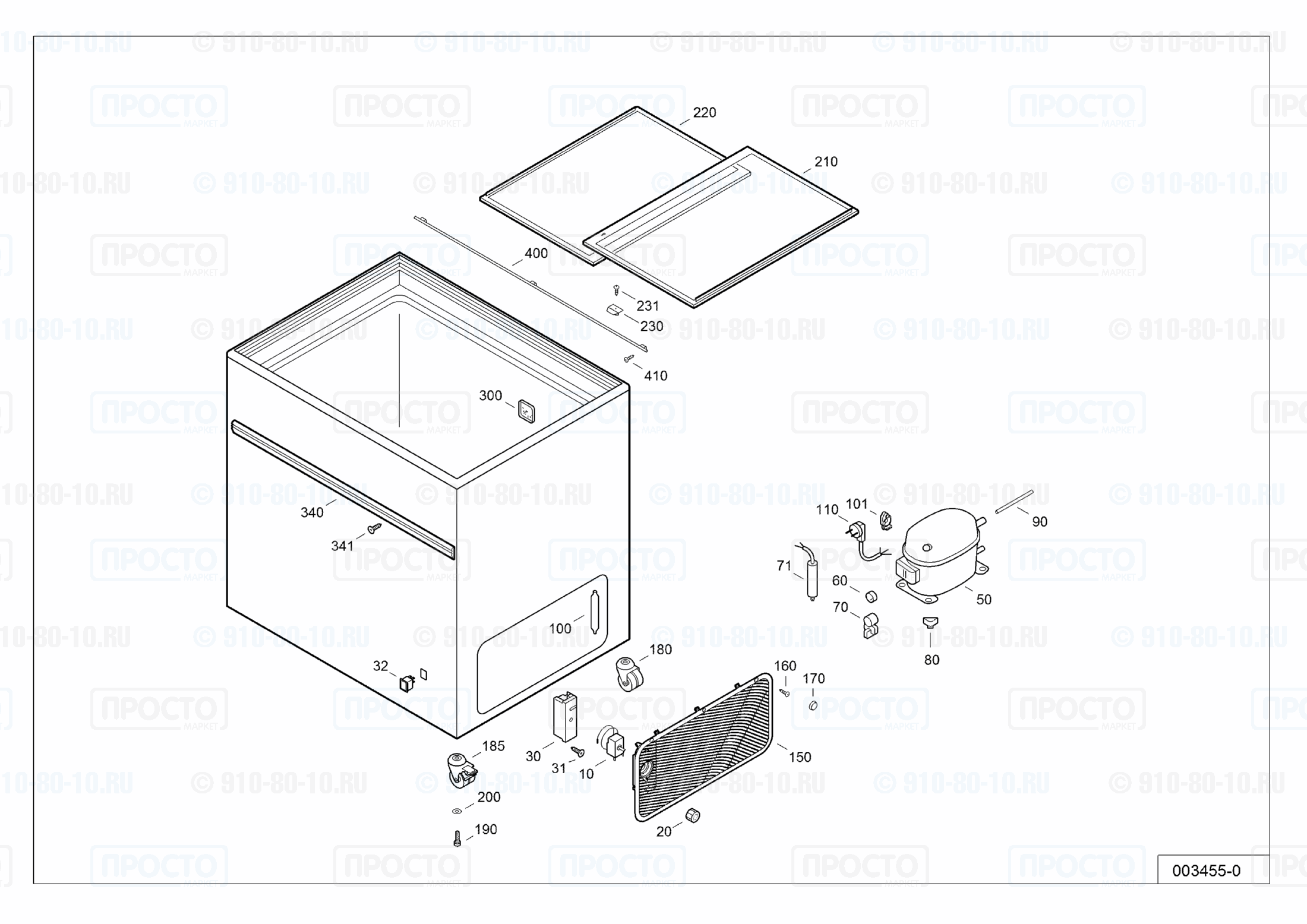 Взрыв-схема запчастей холодильника Liebherr GTE 5502-20
