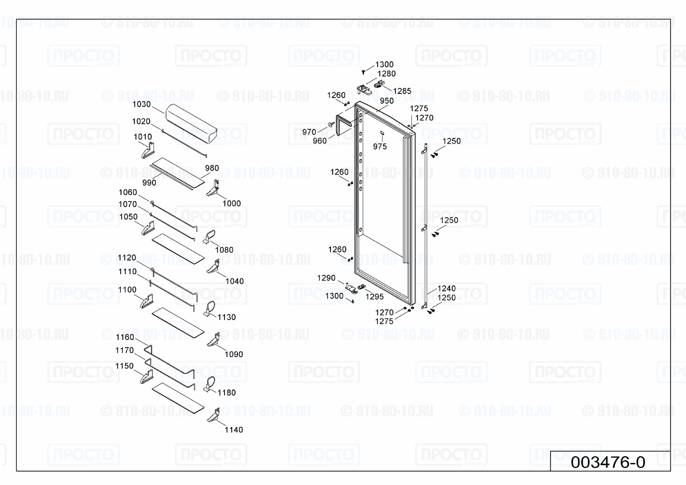 Взрыв-схема холодильника Liebherr EKBes 4250-11A