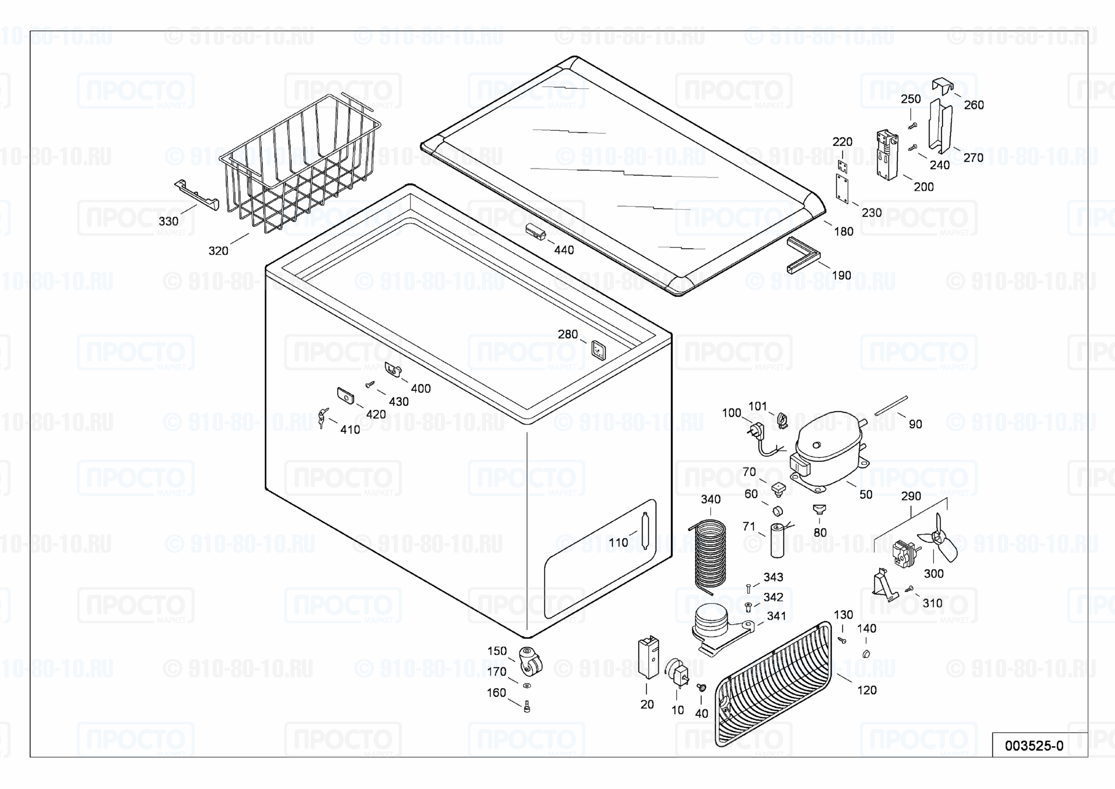 Взрыв-схема запчастей холодильника Liebherr GTE 3604-16A