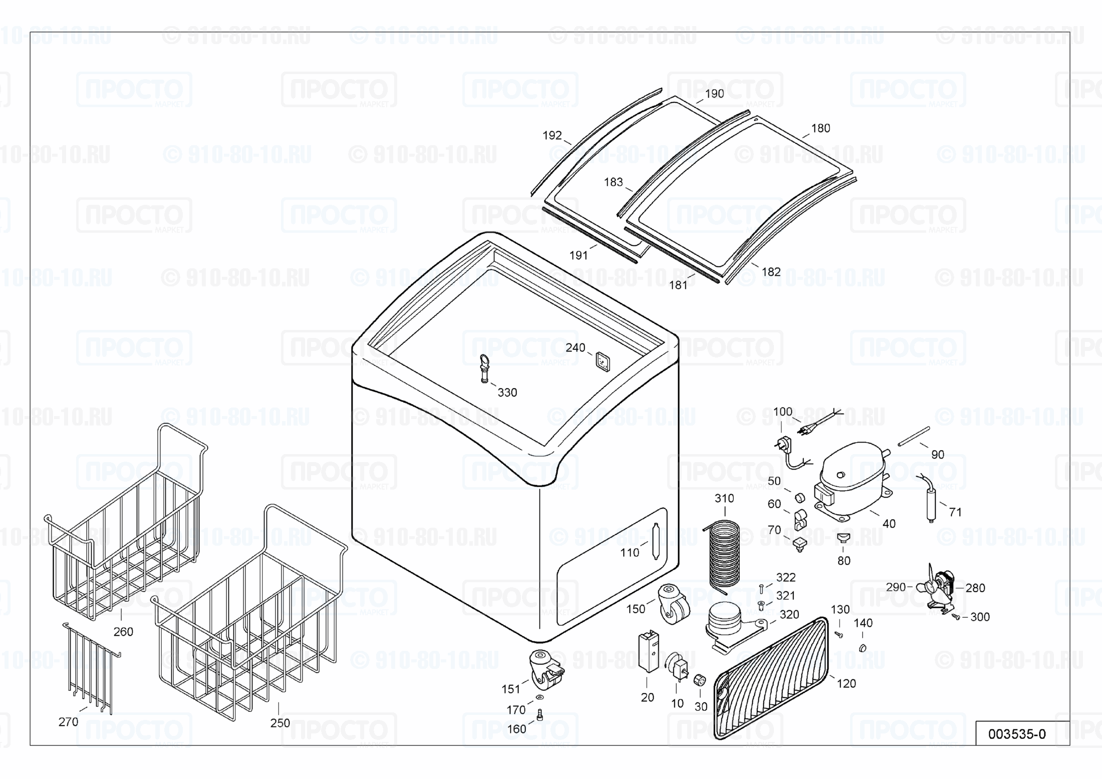 Взрыв-схема запчастей холодильника Liebherr GTI 3703-17C
