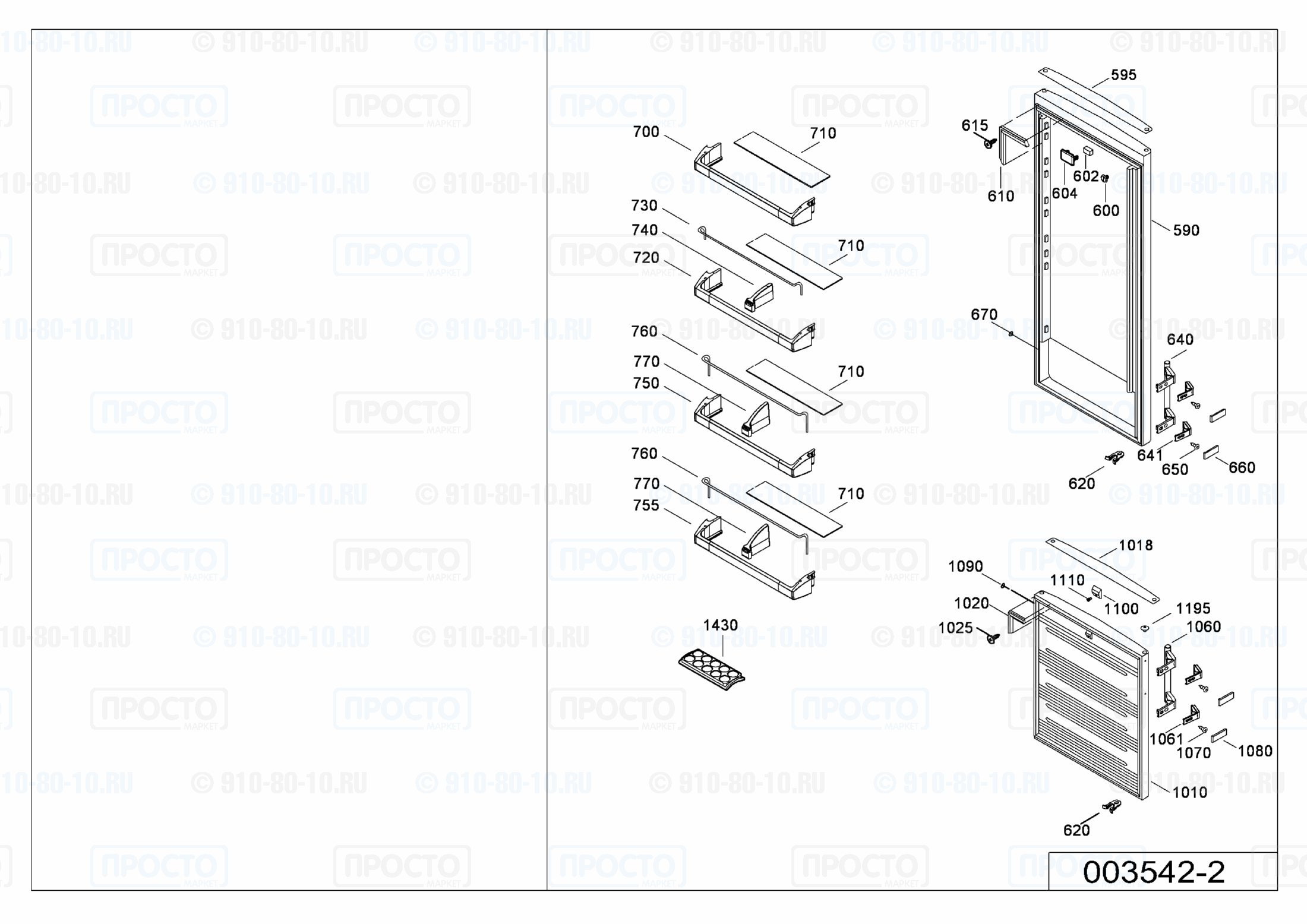 Взрыв-схема холодильника Liebherr CNes 4003-21I