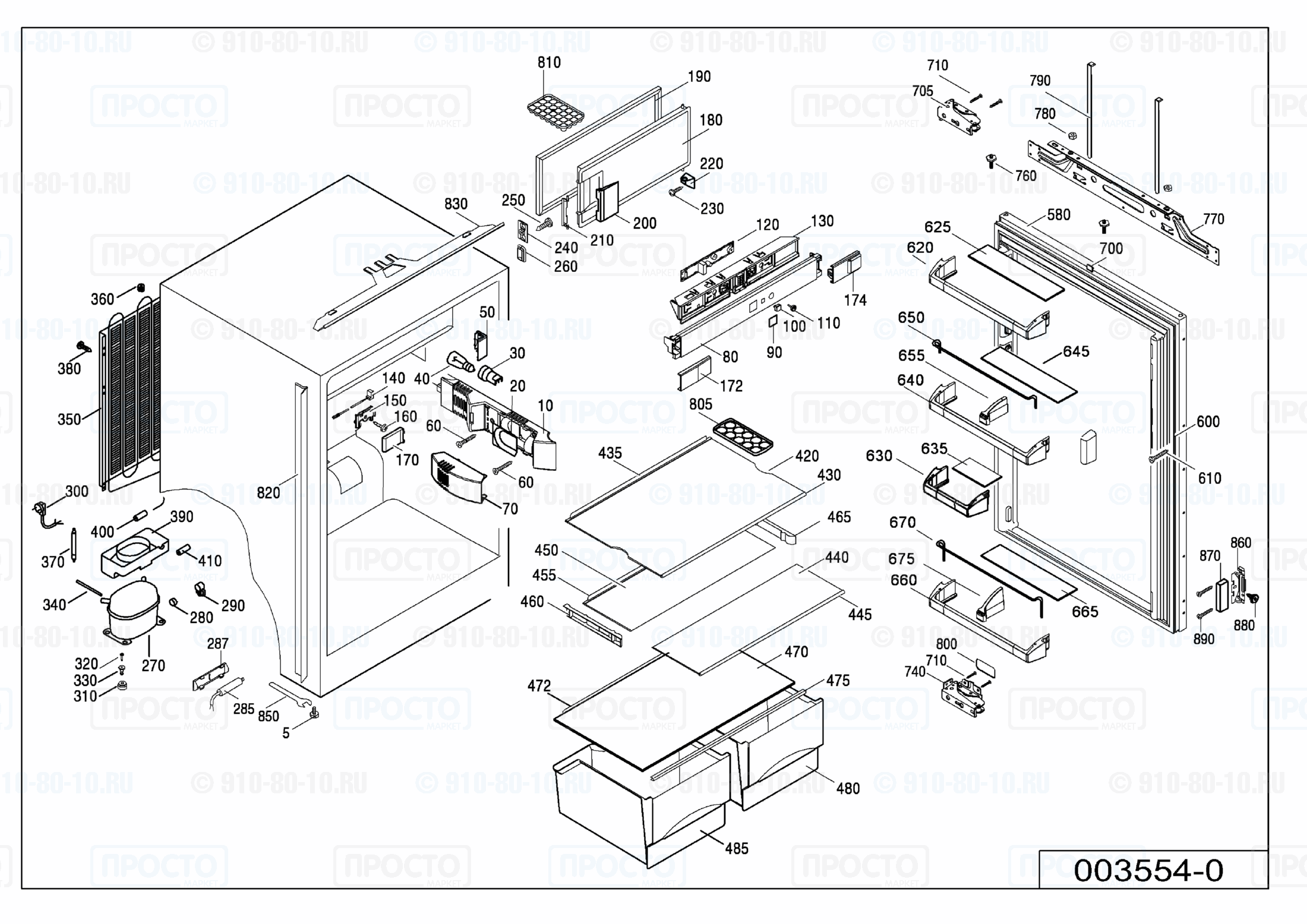 Взрыв-схема запчастей холодильника Liebherr IK 1504-21