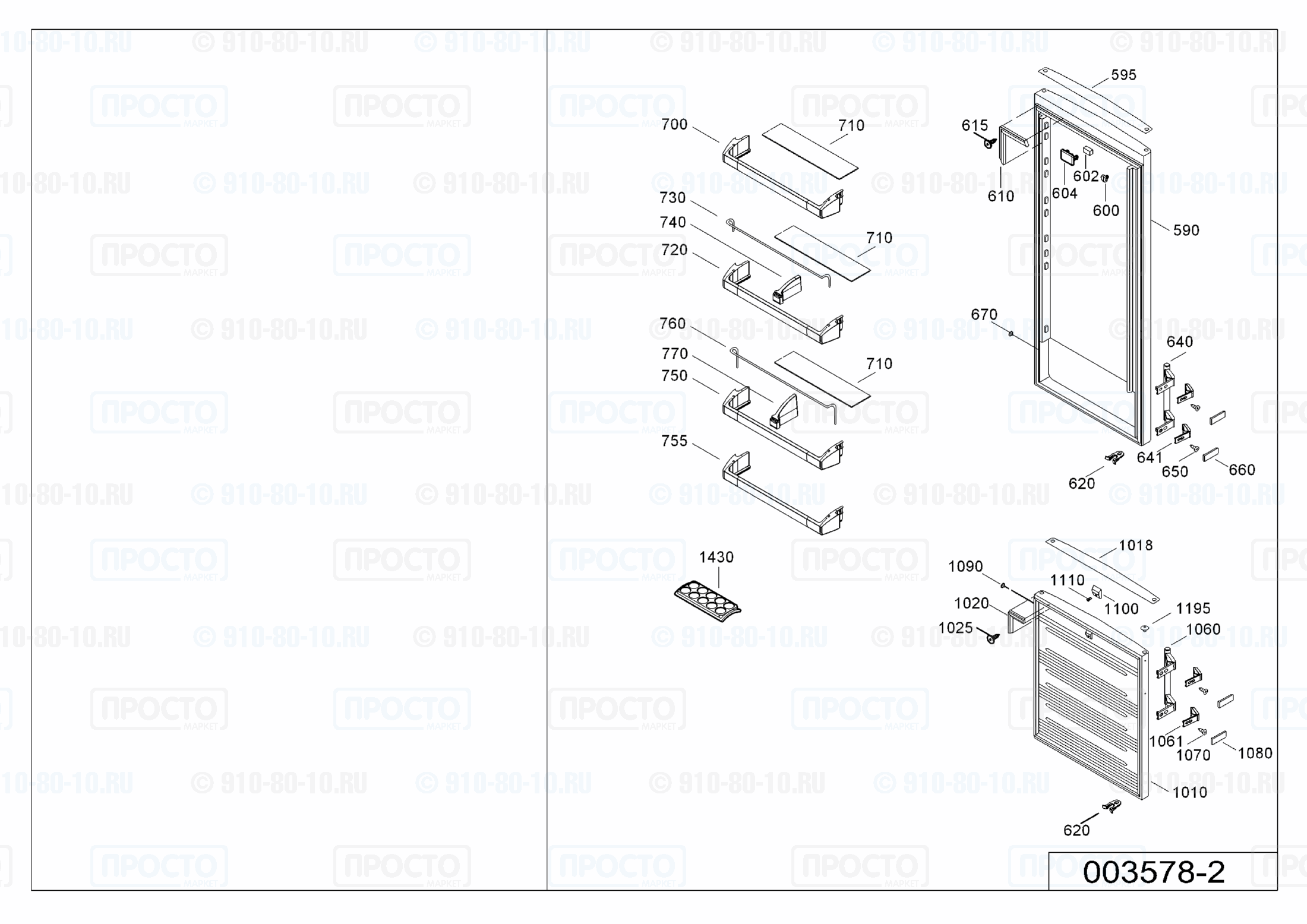 Взрыв-схема холодильника Liebherr CNesf 4003-21G