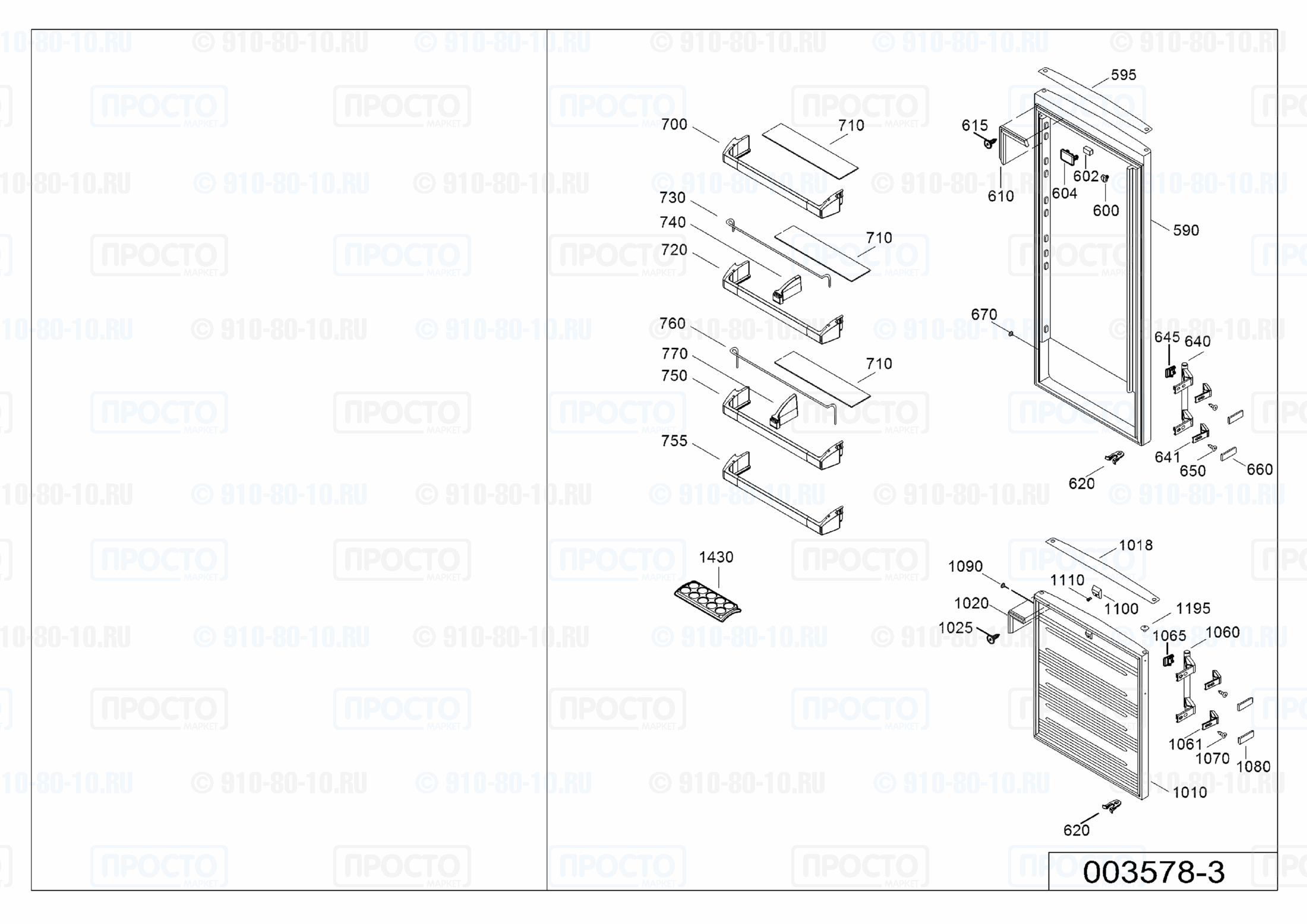 Взрыв-схема холодильника Liebherr CNesf 4003-22B