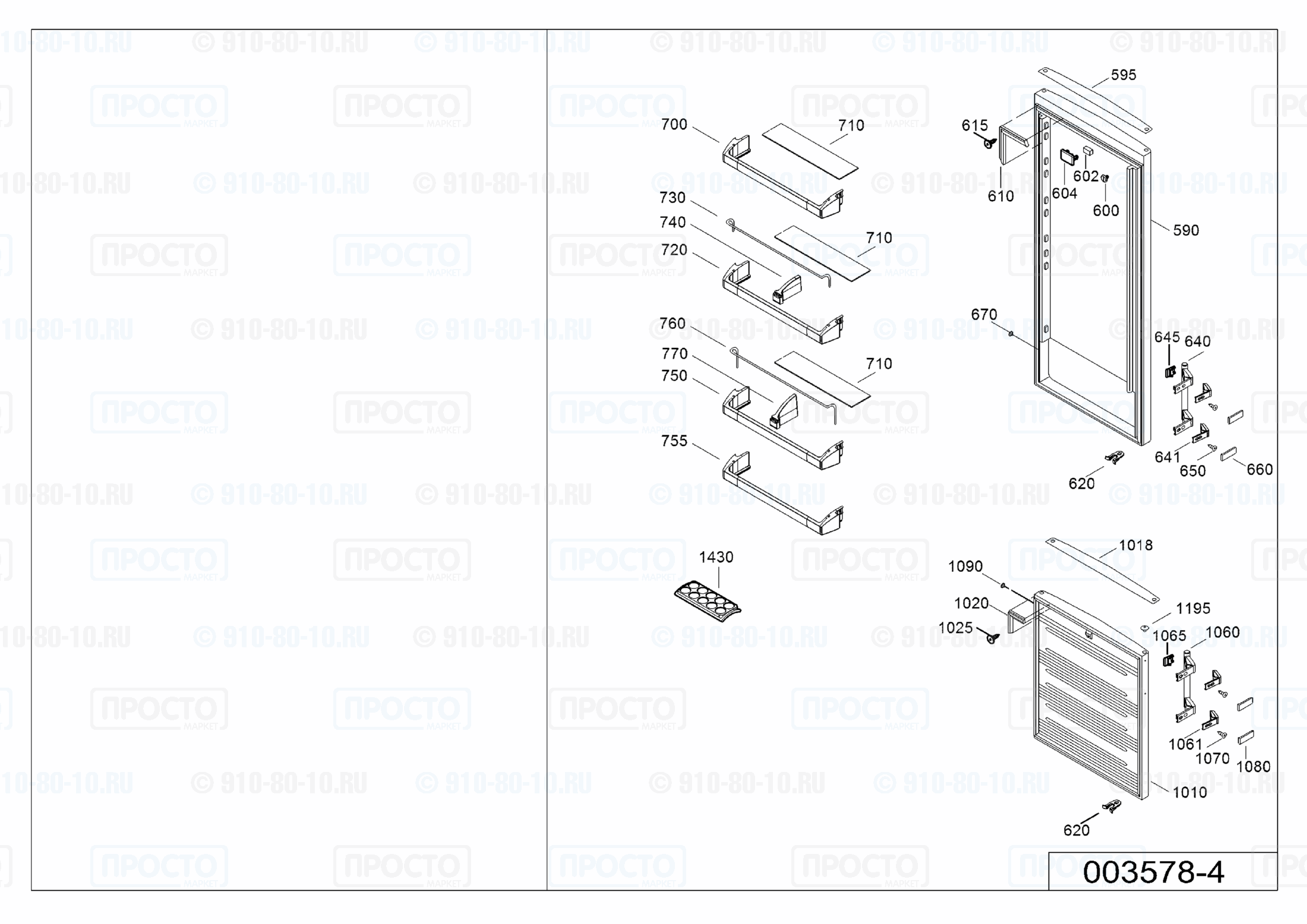 Взрыв-схема холодильника Liebherr CNesf 4003-23A
