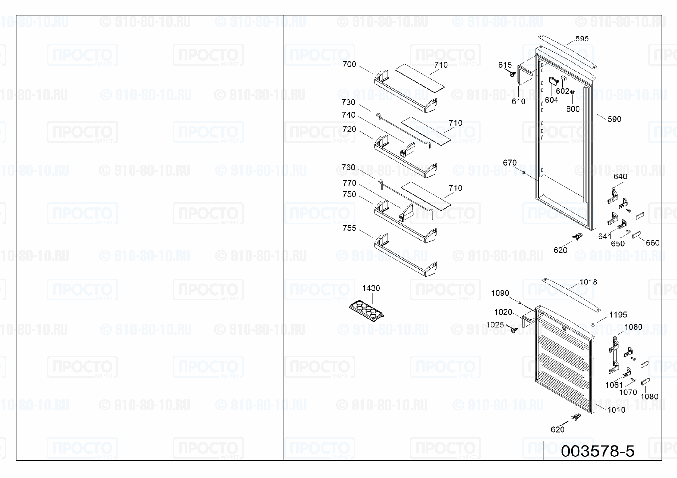 Взрыв-схема холодильника Liebherr CNesf 4003-23F
