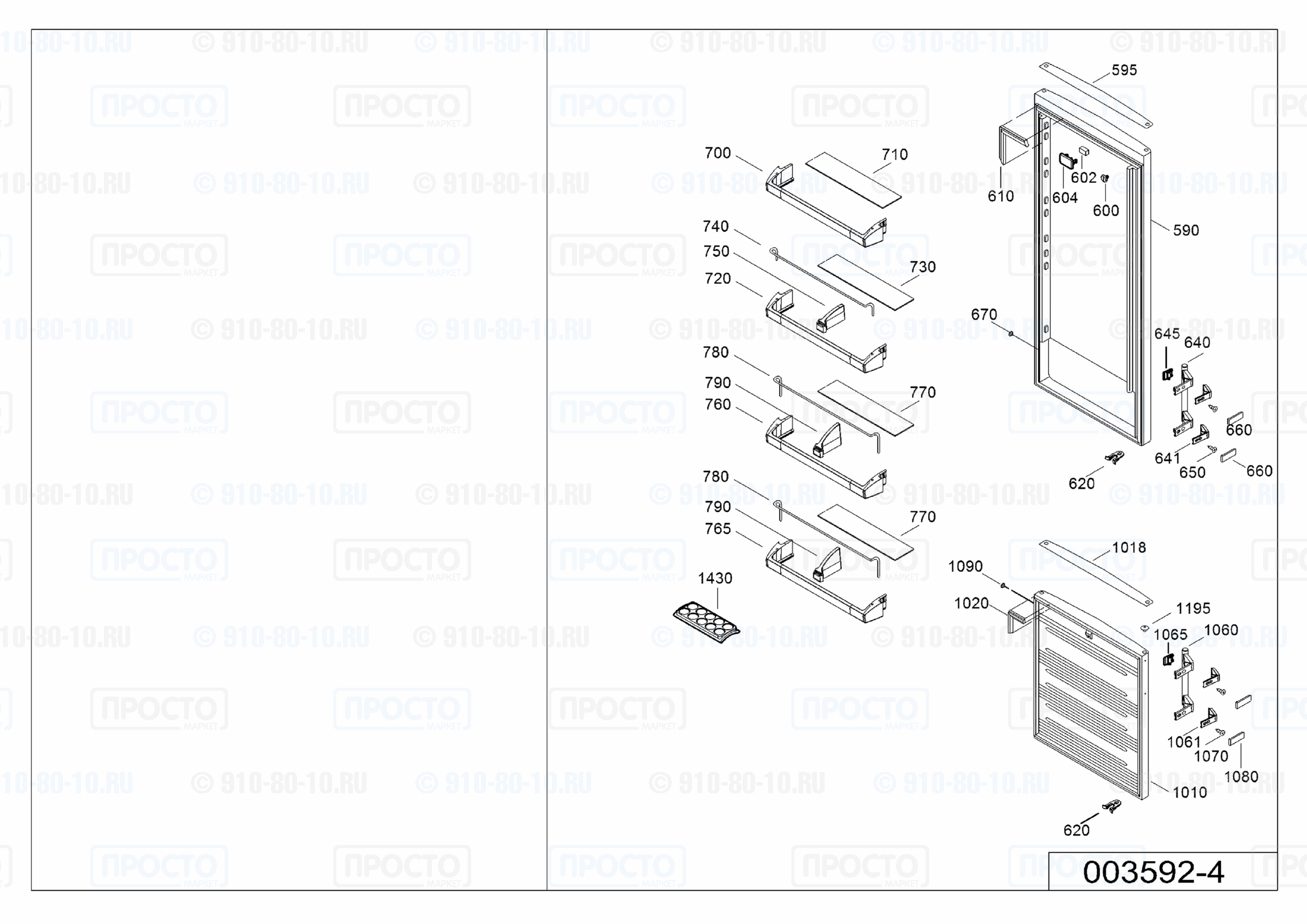 Взрыв-схема холодильника Liebherr CUNesf 3503-21C