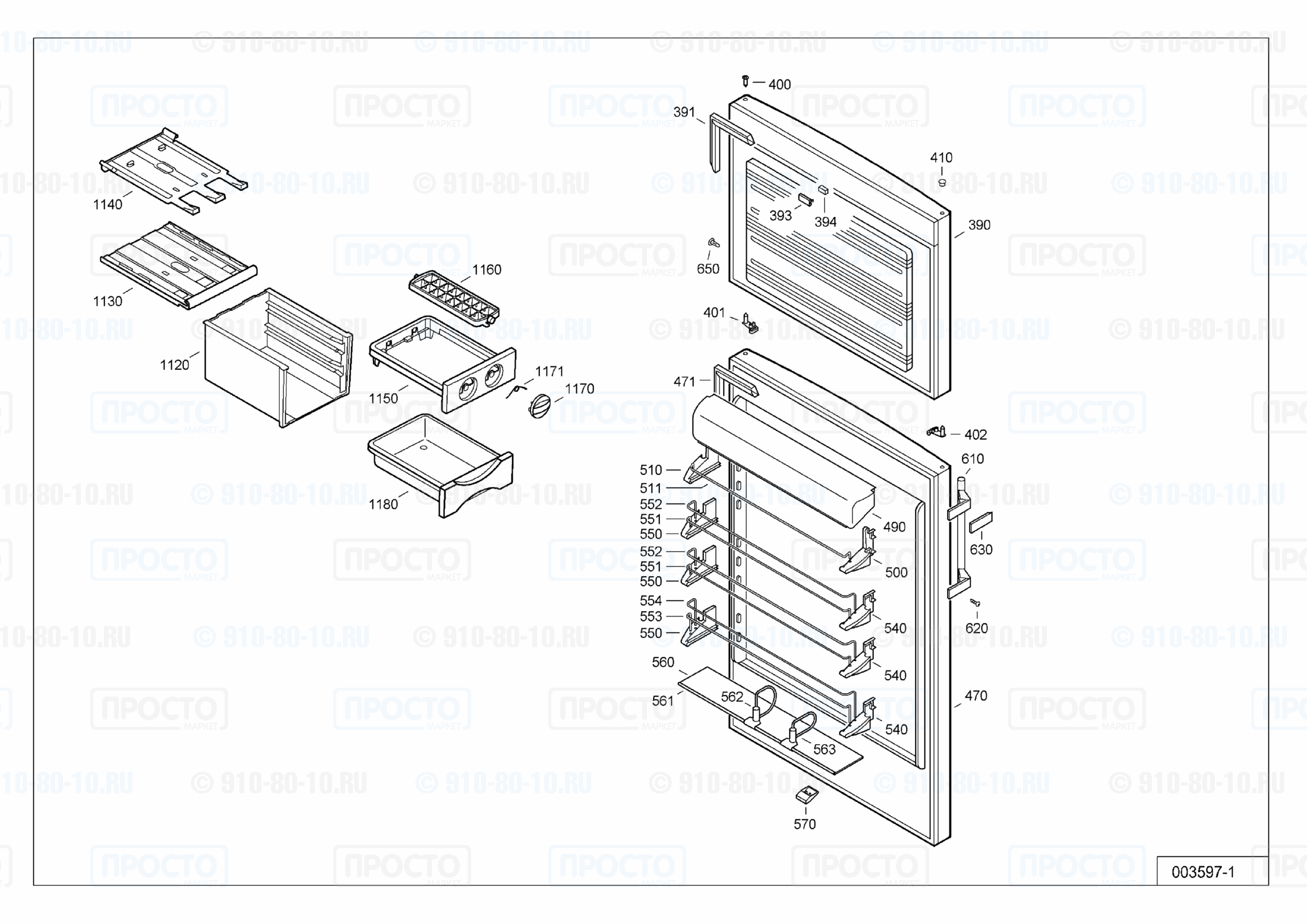 Взрыв-схема холодильника Liebherr CTN 4663-20B
