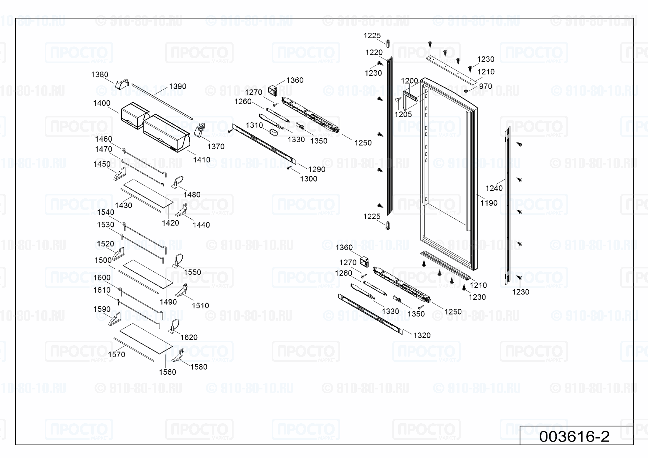 Взрыв-схема холодильника Liebherr EKB 4260-10