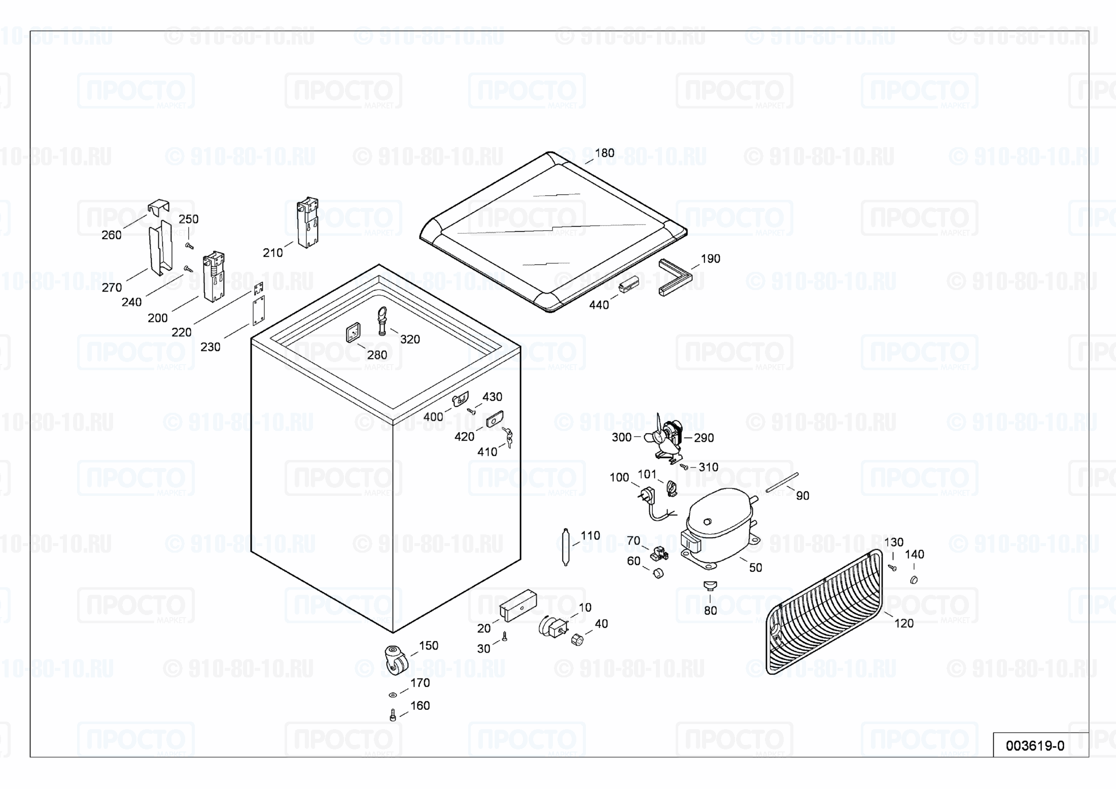 Взрыв-схема запчастей холодильника Liebherr GTE 1404-11B
