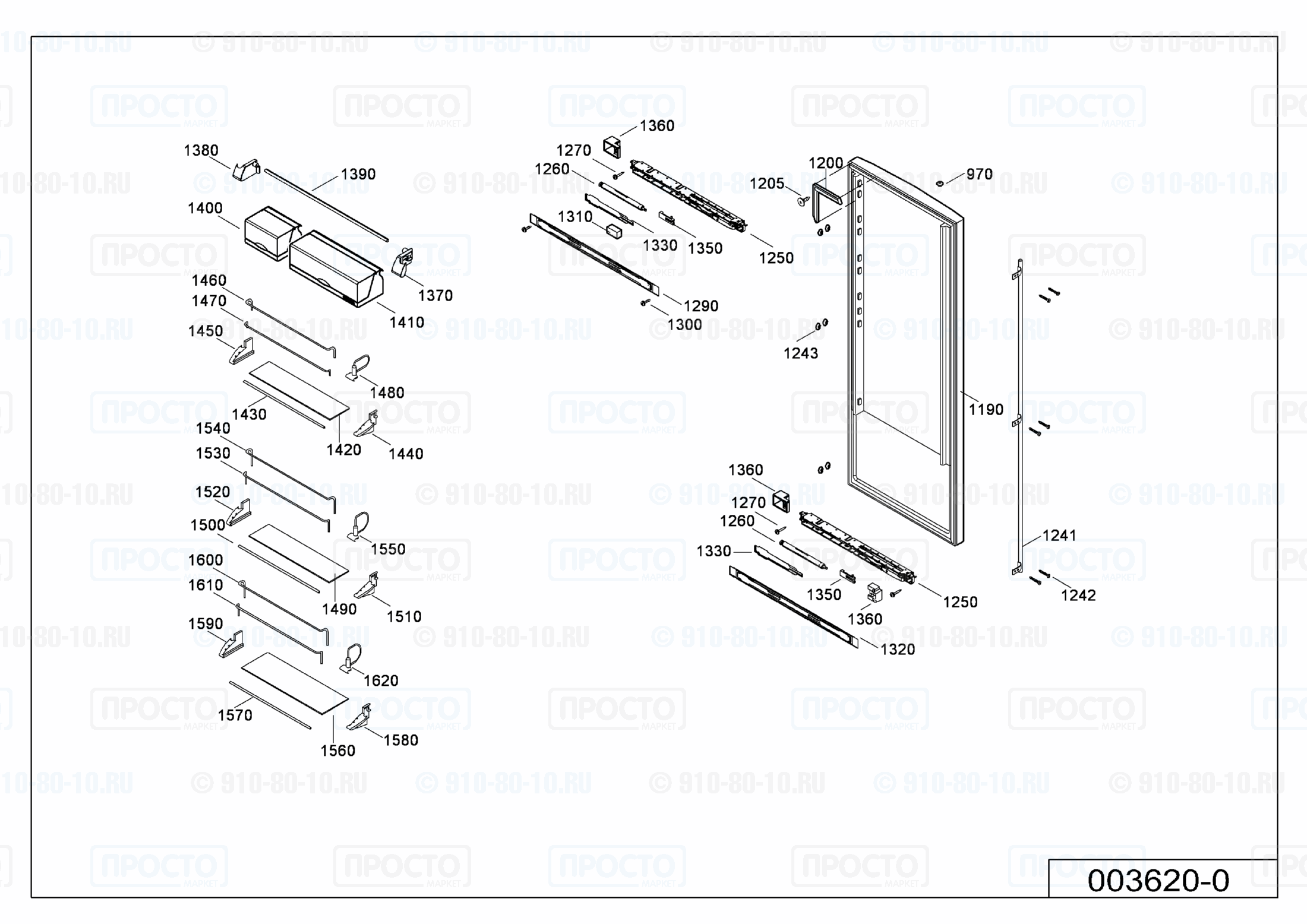 Взрыв-схема холодильника Liebherr EKBes 4260-10B