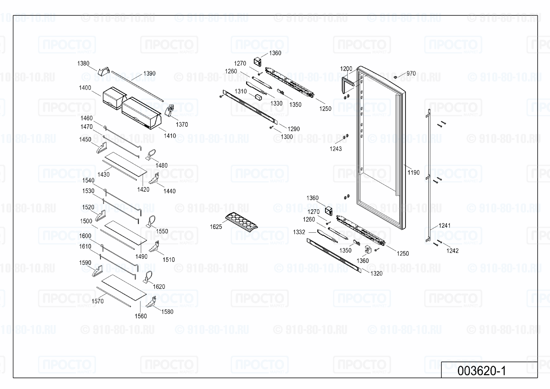 Взрыв-схема холодильника Liebherr EKBes 4260-13B