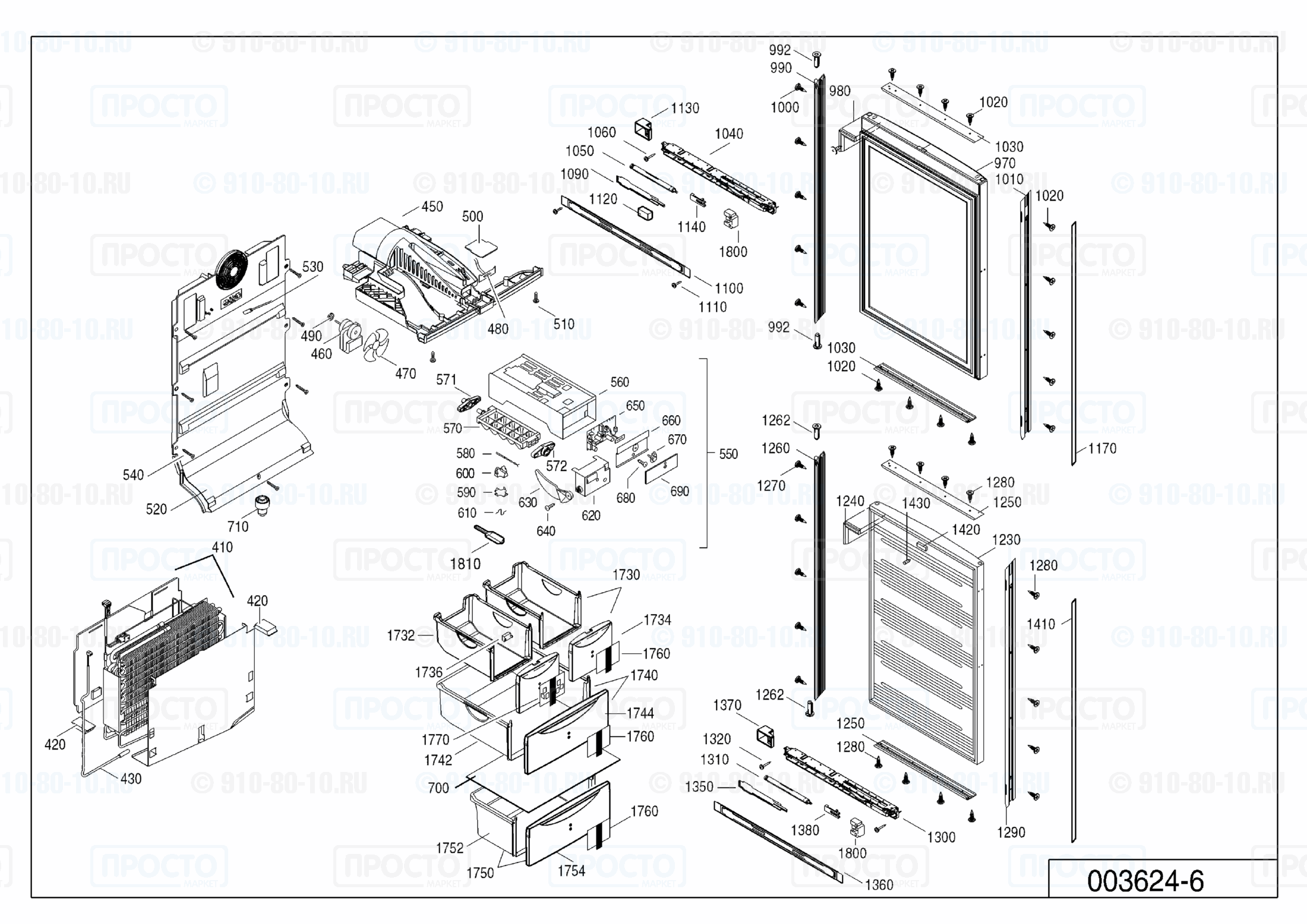 Взрыв-схема холодильника Liebherr EBN 3256-12