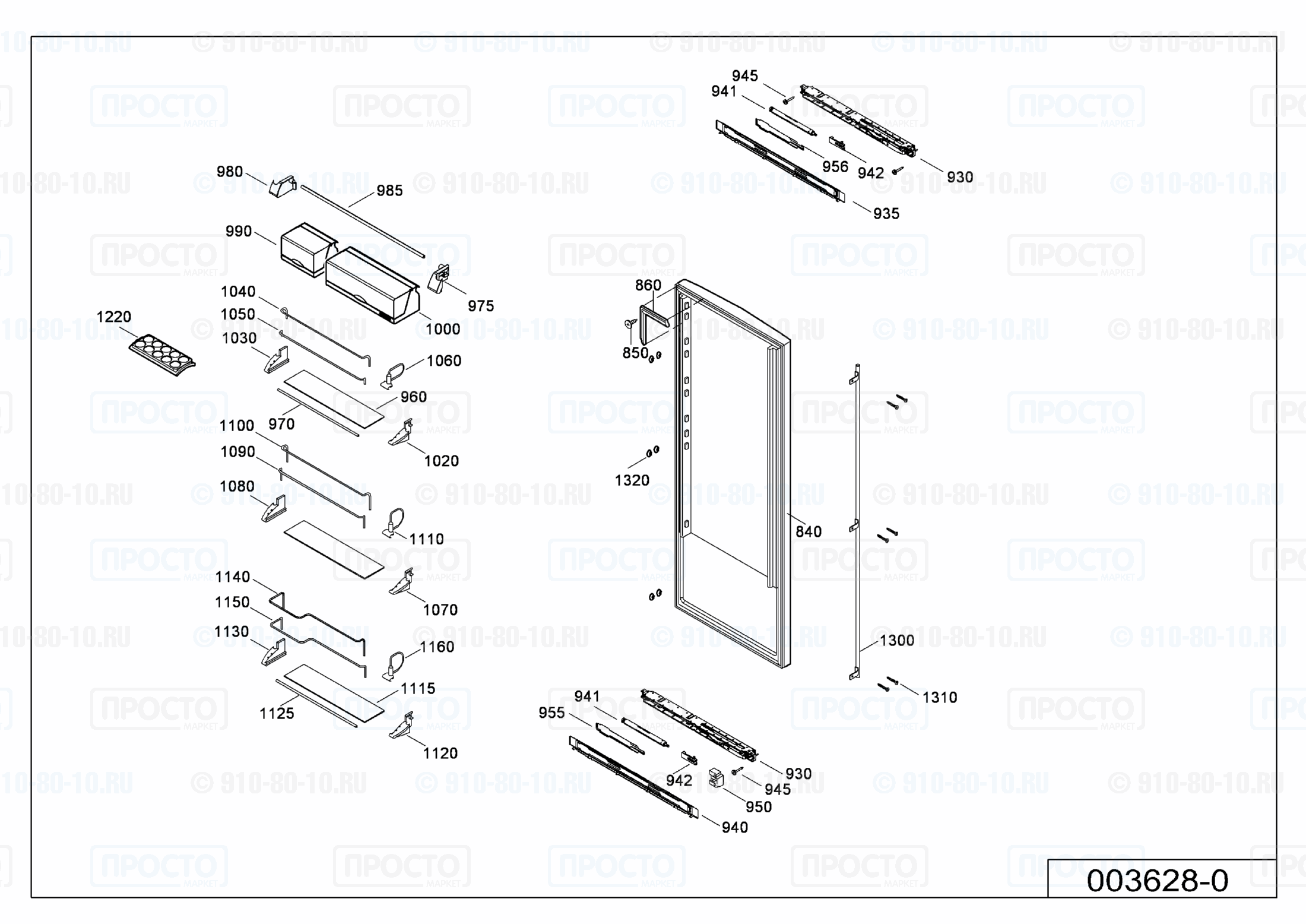 Взрыв-схема холодильника Liebherr EKes 4270-10A