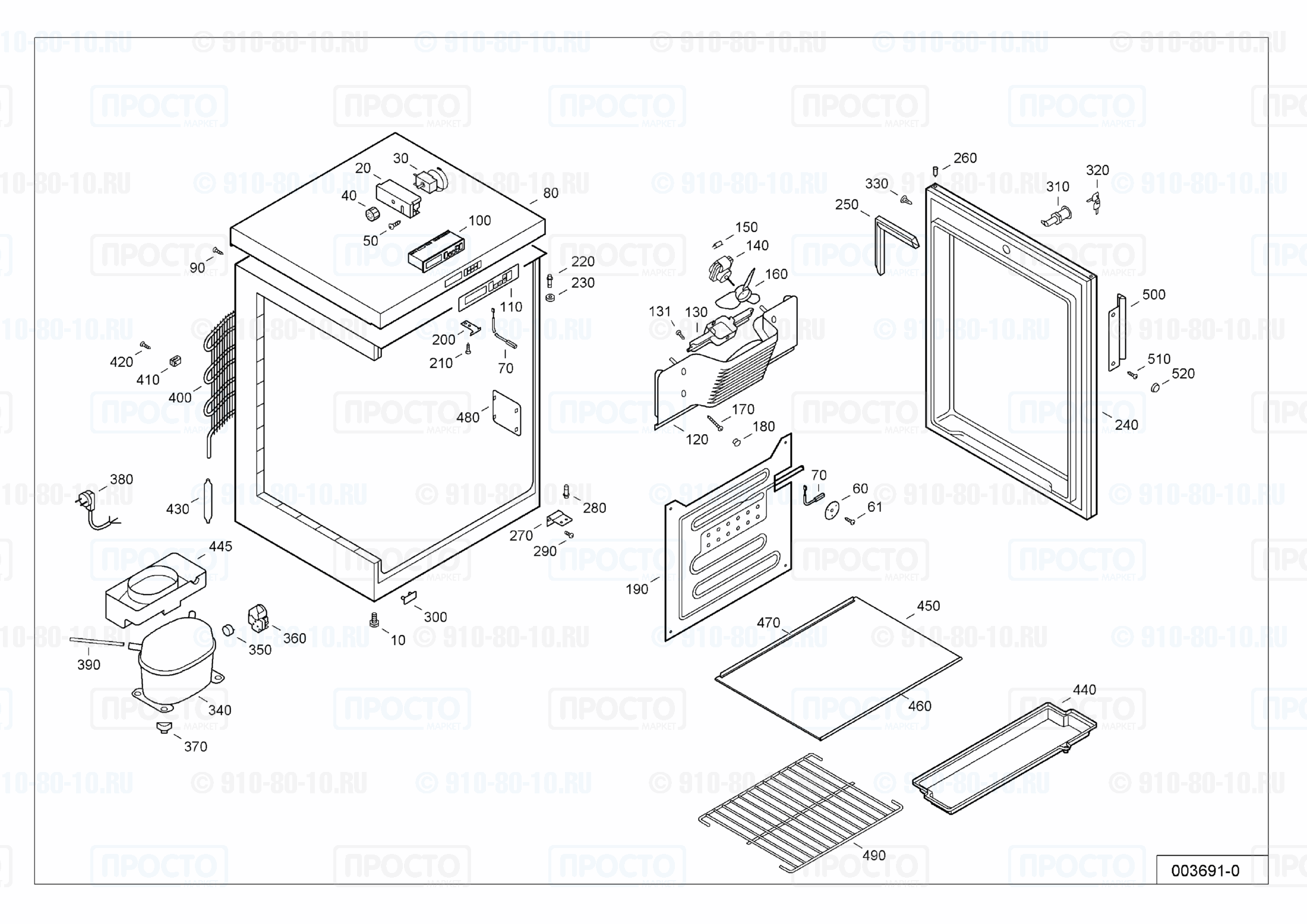 Взрыв-схема запчастей холодильника Liebherr LKEXv 1800-20