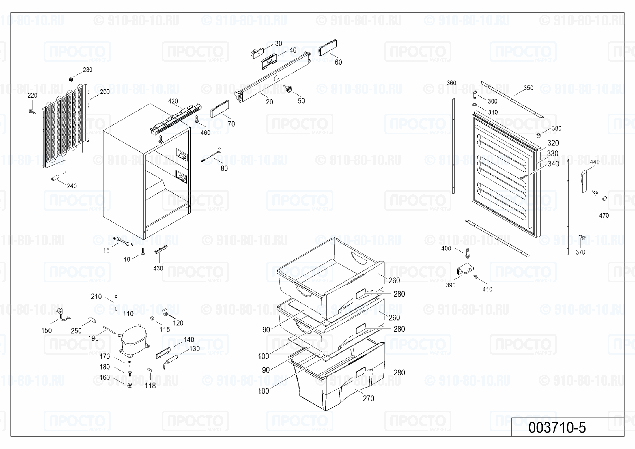 Взрыв-схема запчастей холодильника Liebherr UG 1211-20A