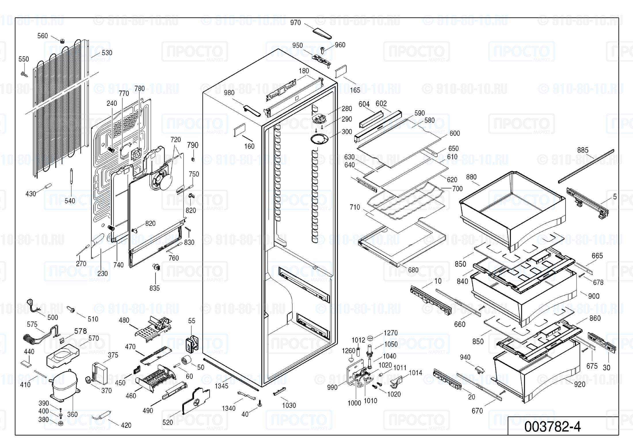 Взрыв-схема запчастей холодильника Liebherr SKBes 4210-21G