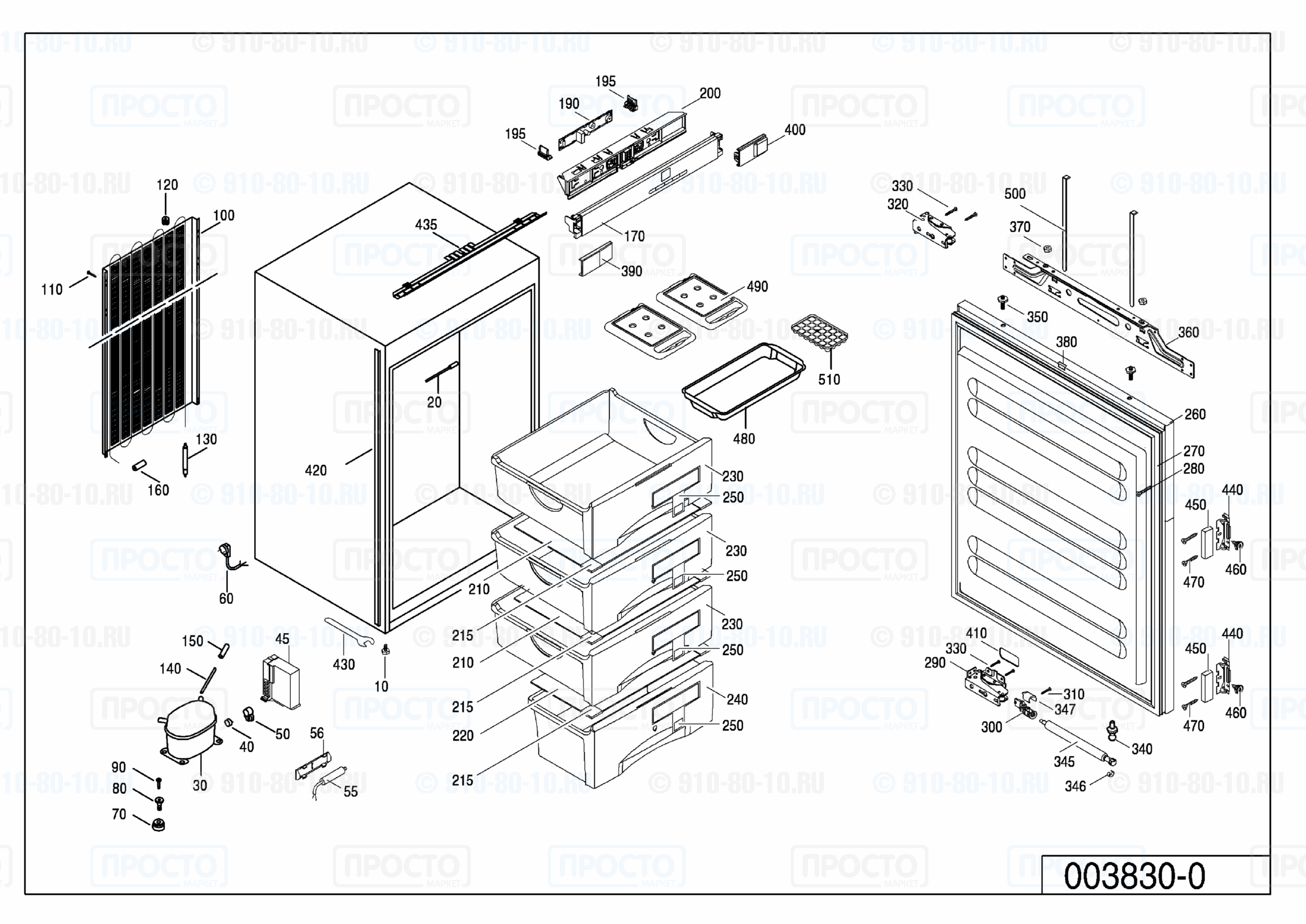 Взрыв-схема запчастей холодильника Liebherr IG 1156-20Z