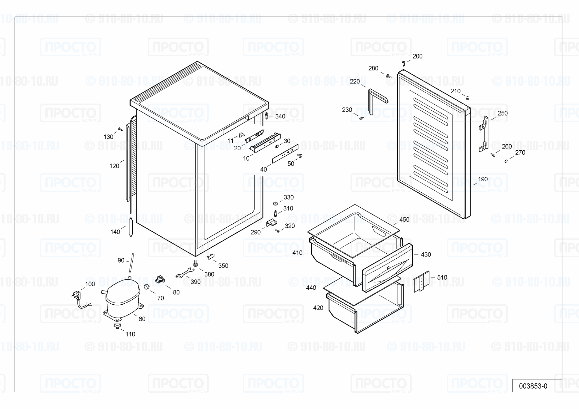 Взрыв-схема запчастей холодильника Liebherr G 1321-21A