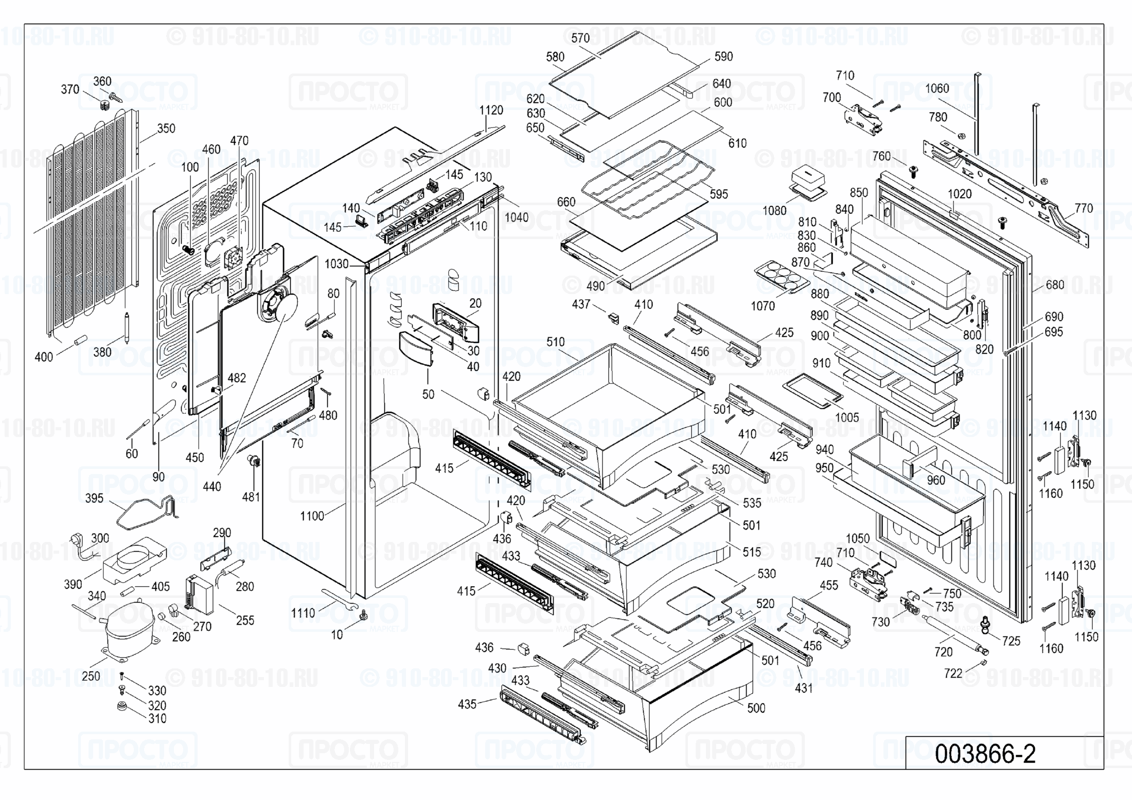 Взрыв-схема запчастей холодильника Liebherr SIKB 3620-21A