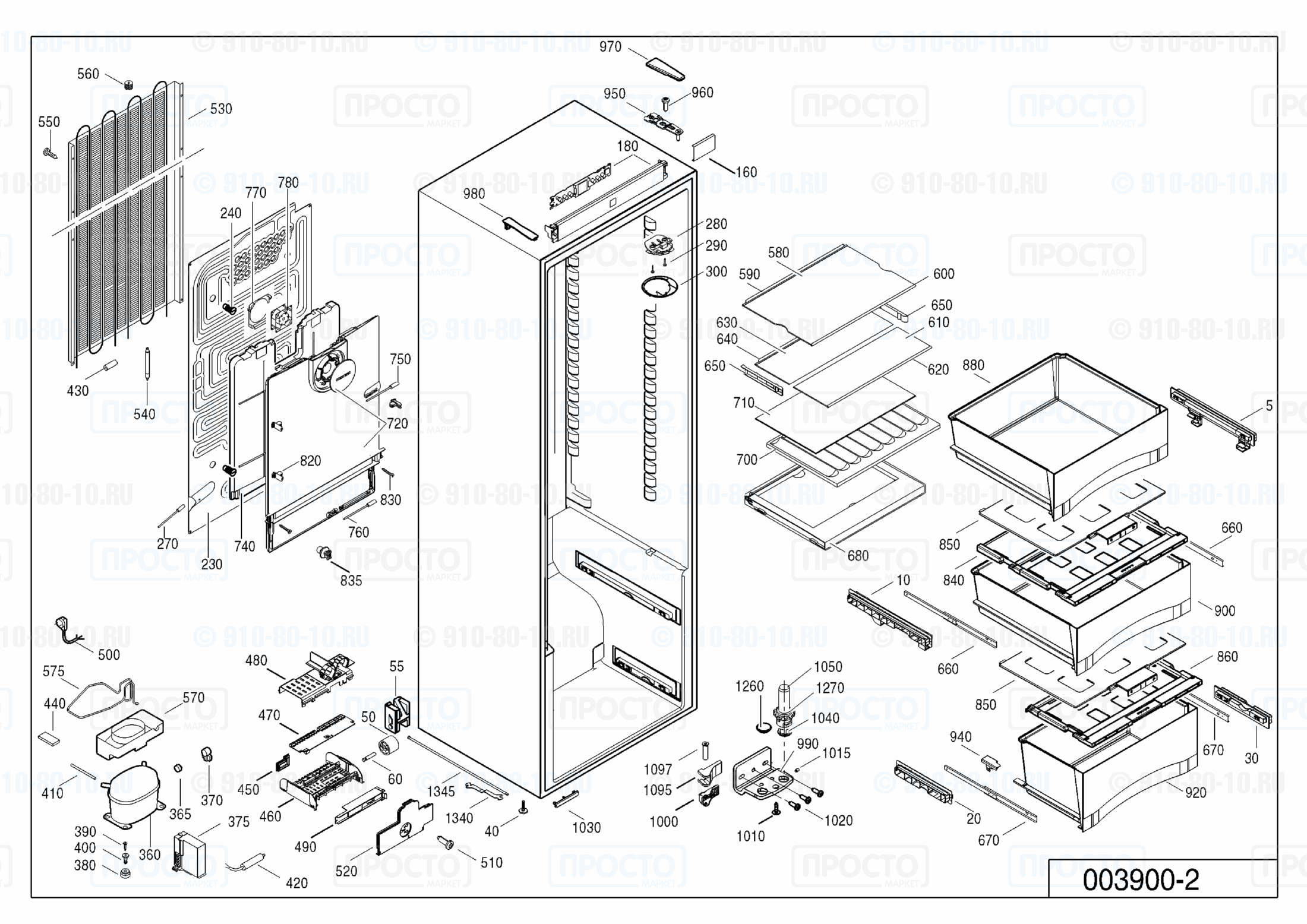 Взрыв-схема запчастей холодильника Liebherr SKBes 4210-25