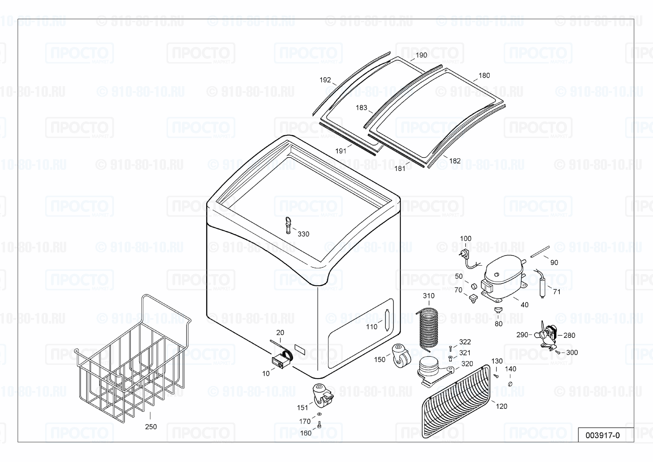 Взрыв-схема запчастей холодильника Liebherr GTI 5013-17A
