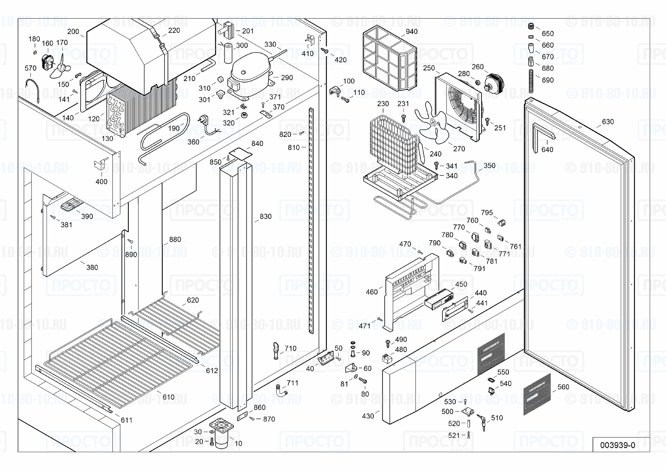 Взрыв-схема запчастей холодильника Liebherr GKPv 1470-11A