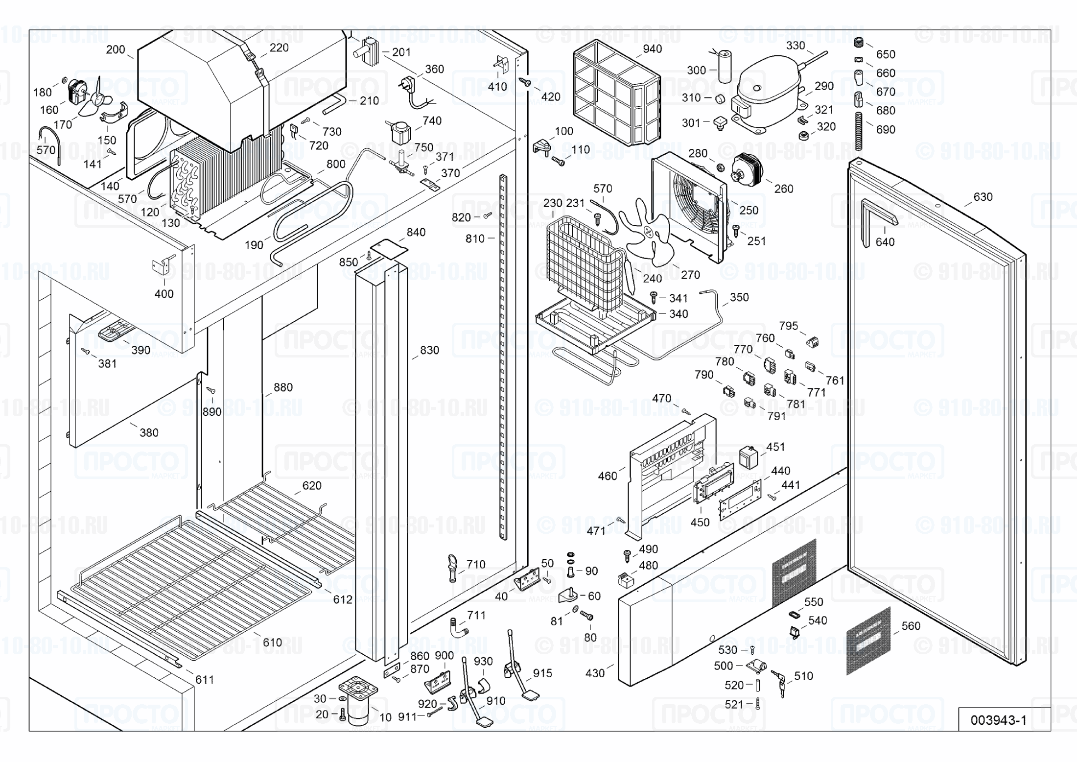Взрыв-схема запчастей холодильника Liebherr GKPv 1490-42C