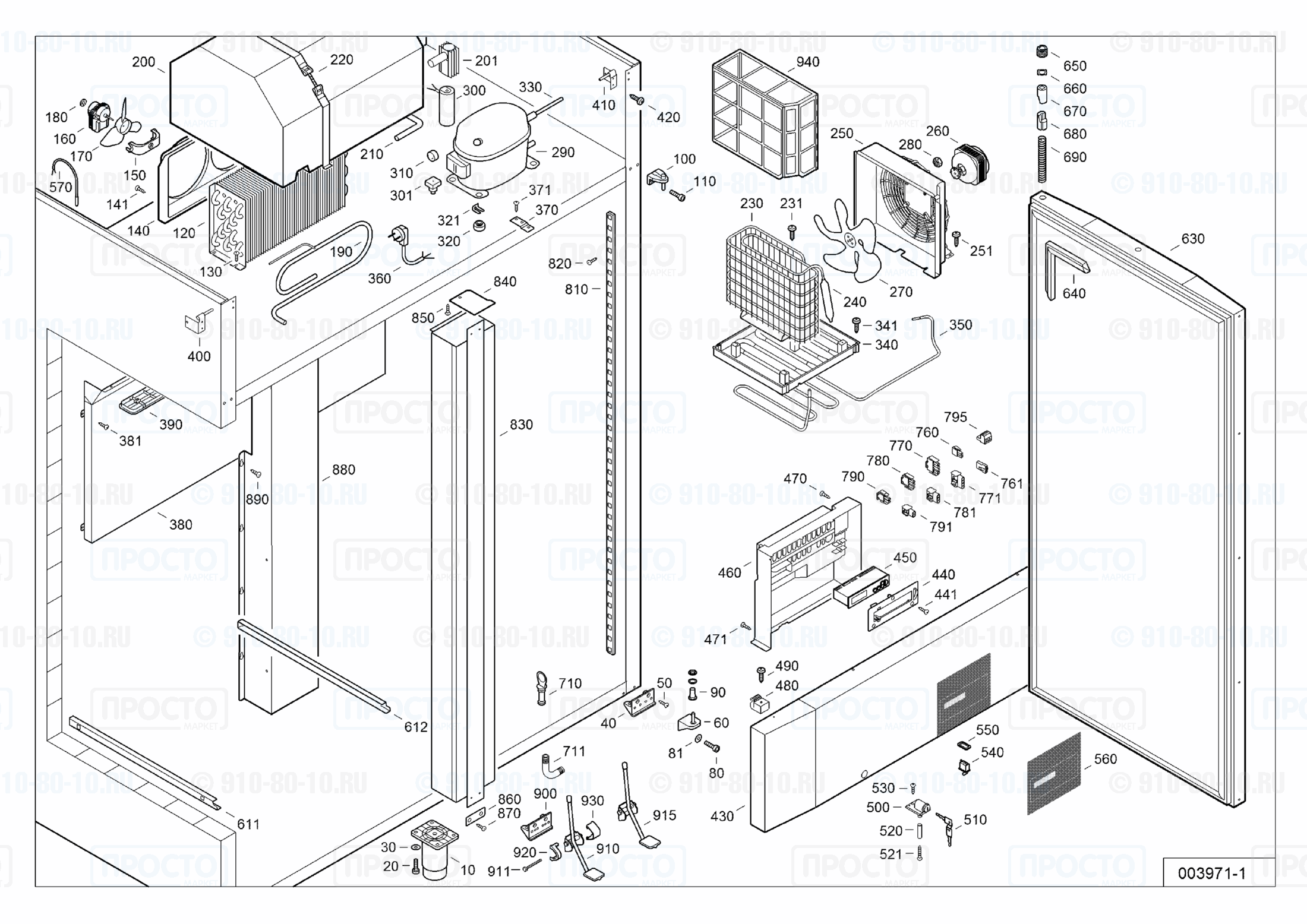 Взрыв-схема запчастей холодильника Liebherr GKPv 1470-41A