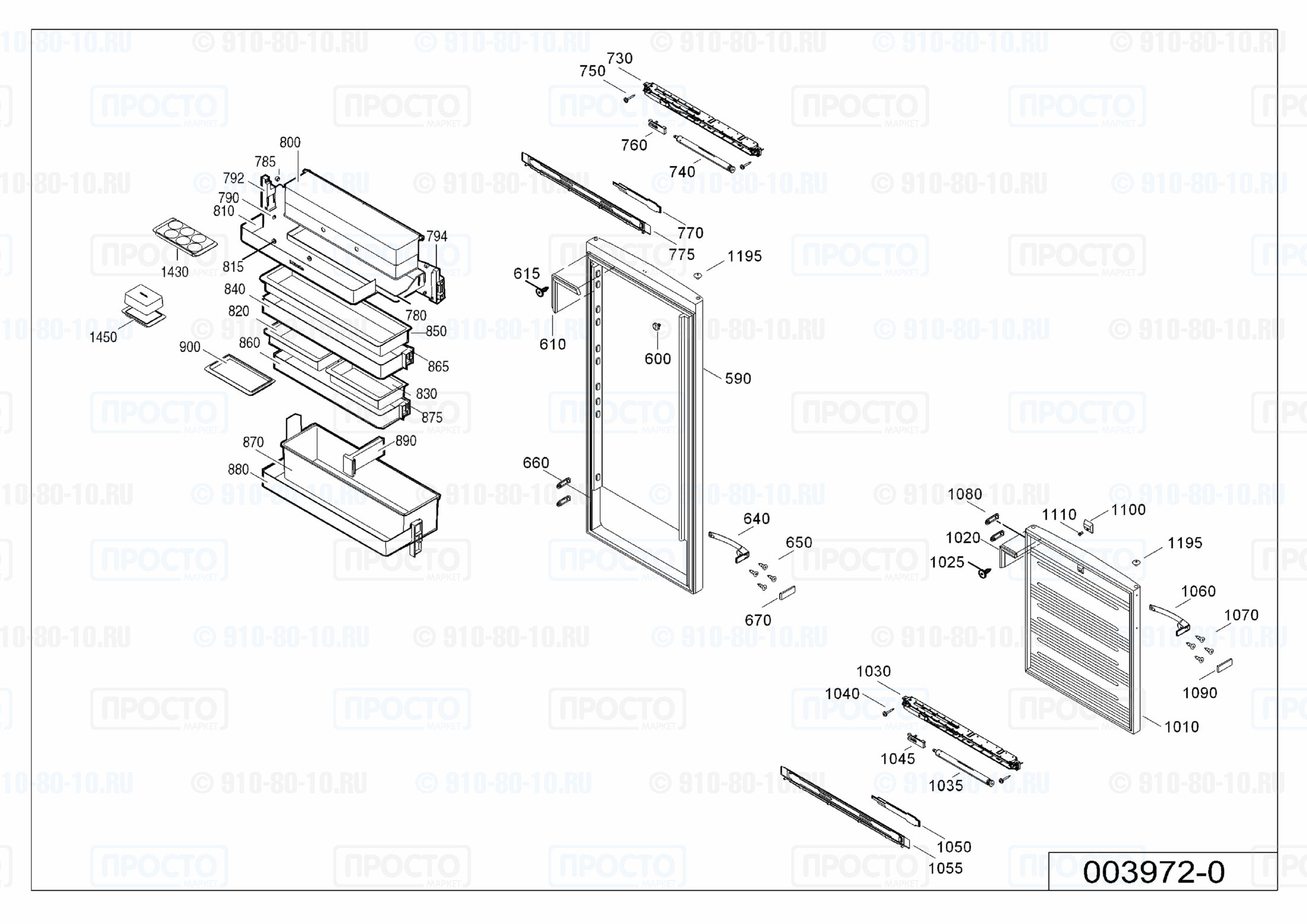 Взрыв-схема холодильника Liebherr CNP 4056-20Z