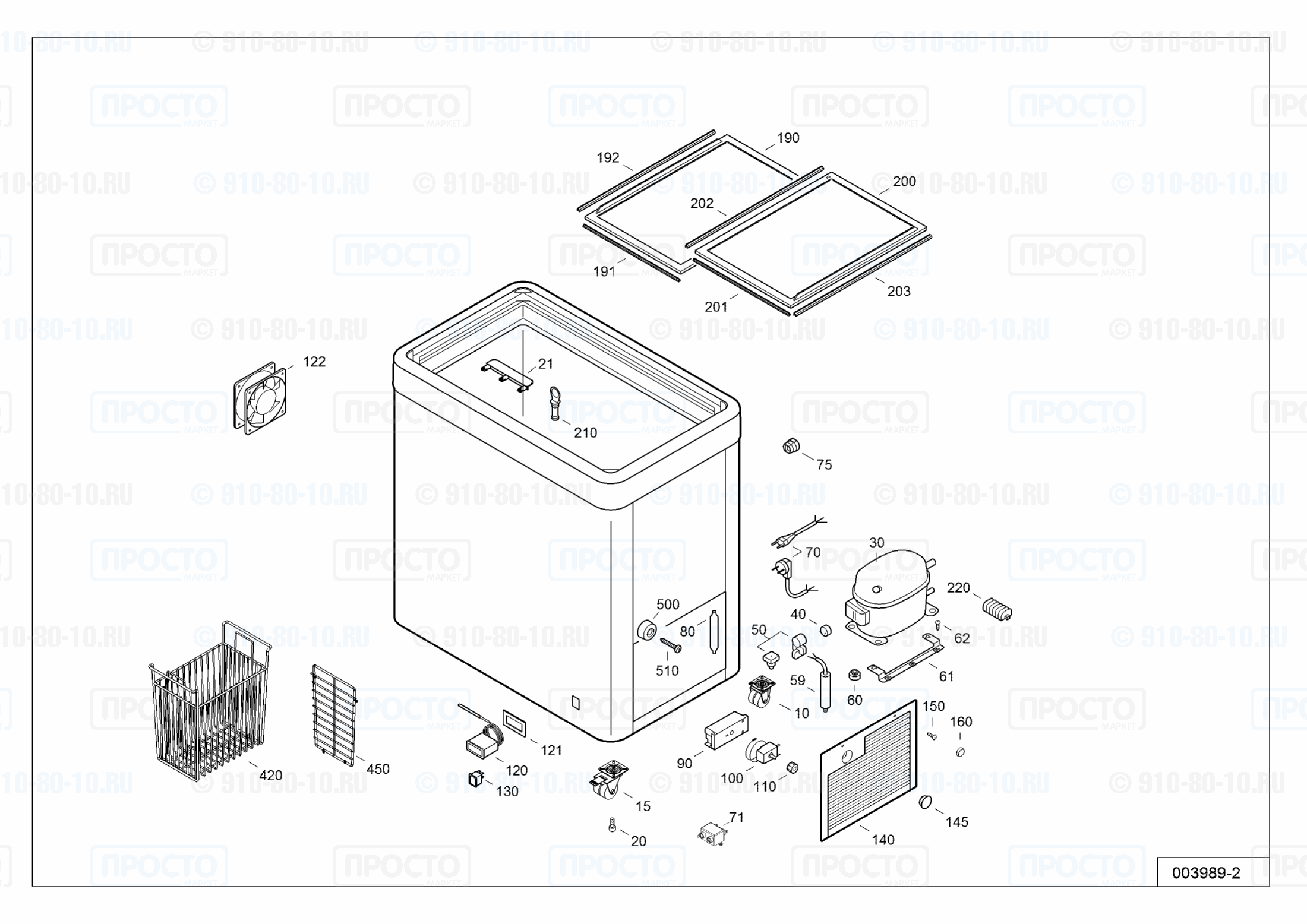 Взрыв-схема запчастей холодильника Liebherr EFE 1102-20C