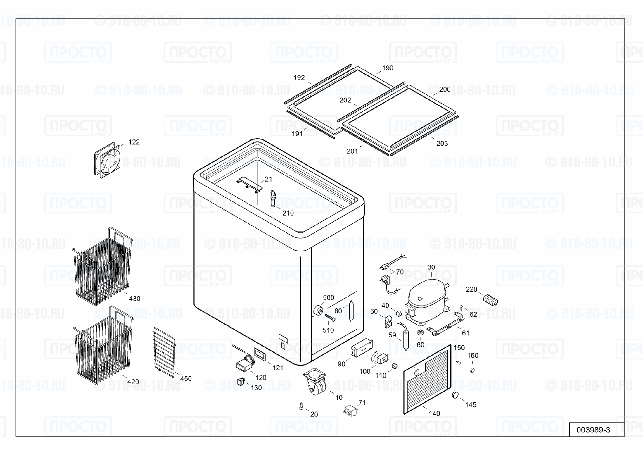 Взрыв-схема запчастей холодильника Liebherr EFE 1102-40