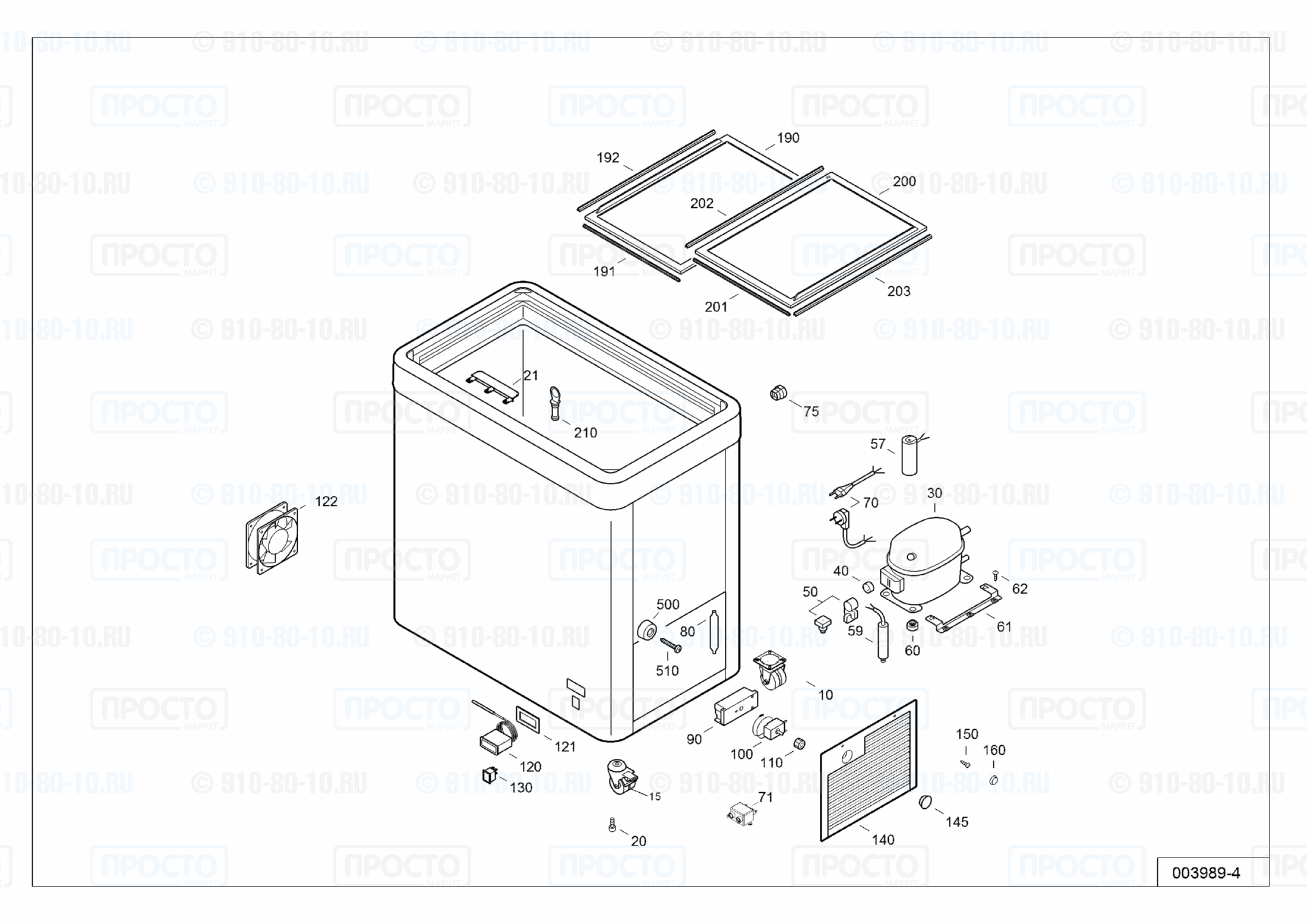 Взрыв-схема запчастей холодильника Liebherr EFE 1102-40B