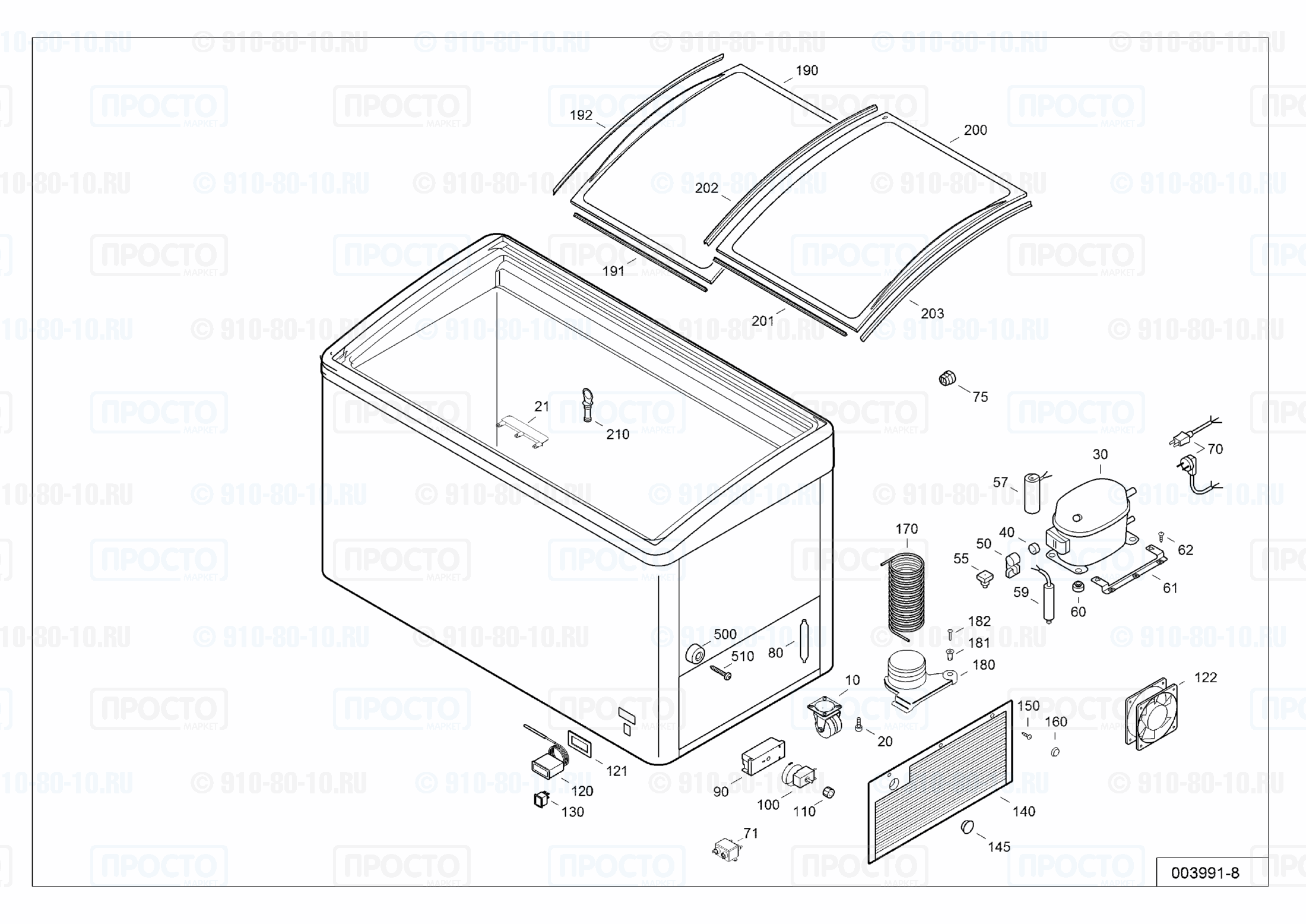 Взрыв-схема холодильника Liebherr EFI 5503-10X