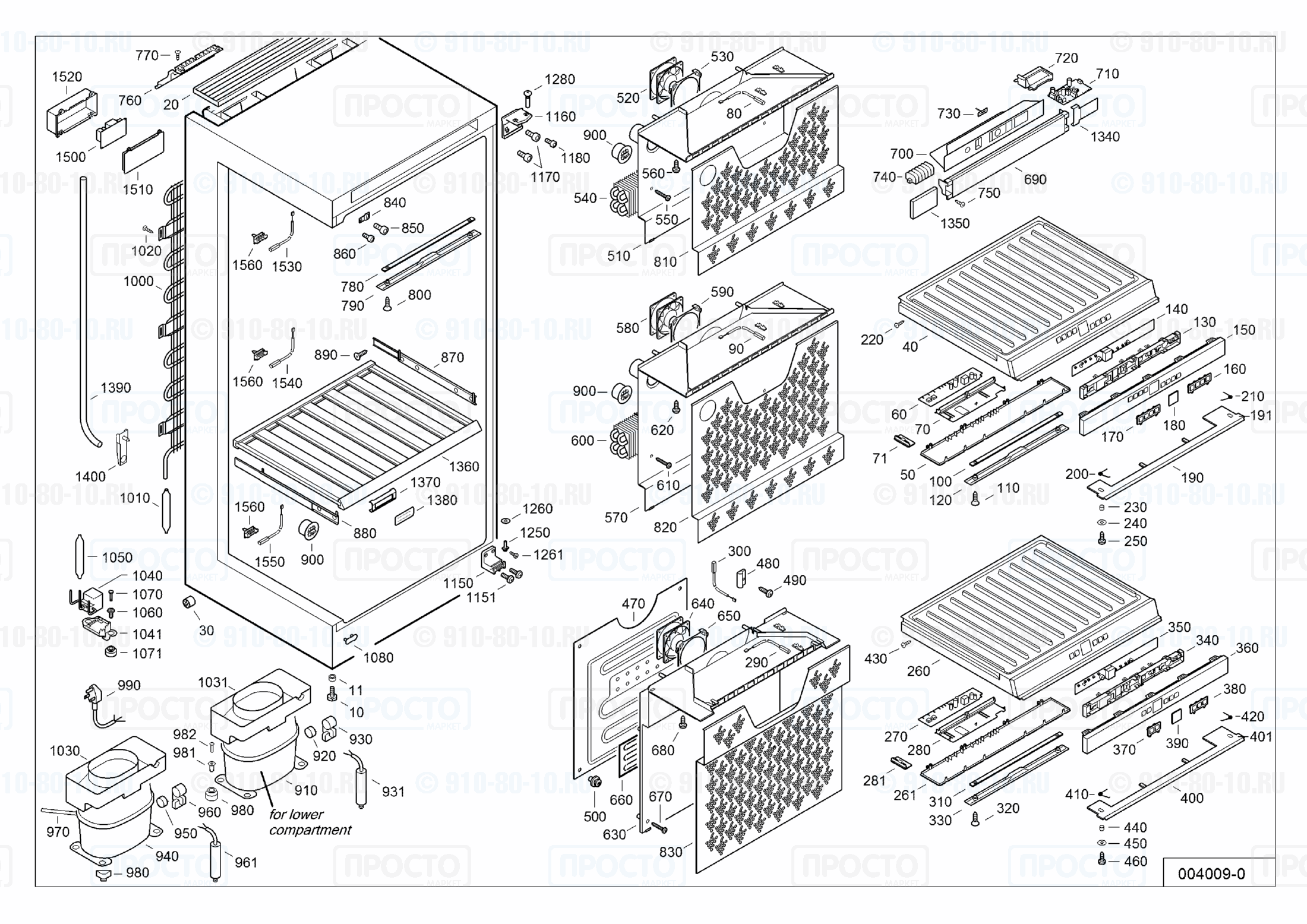 Взрыв-схема холодильника Liebherr WTes 4677-11B