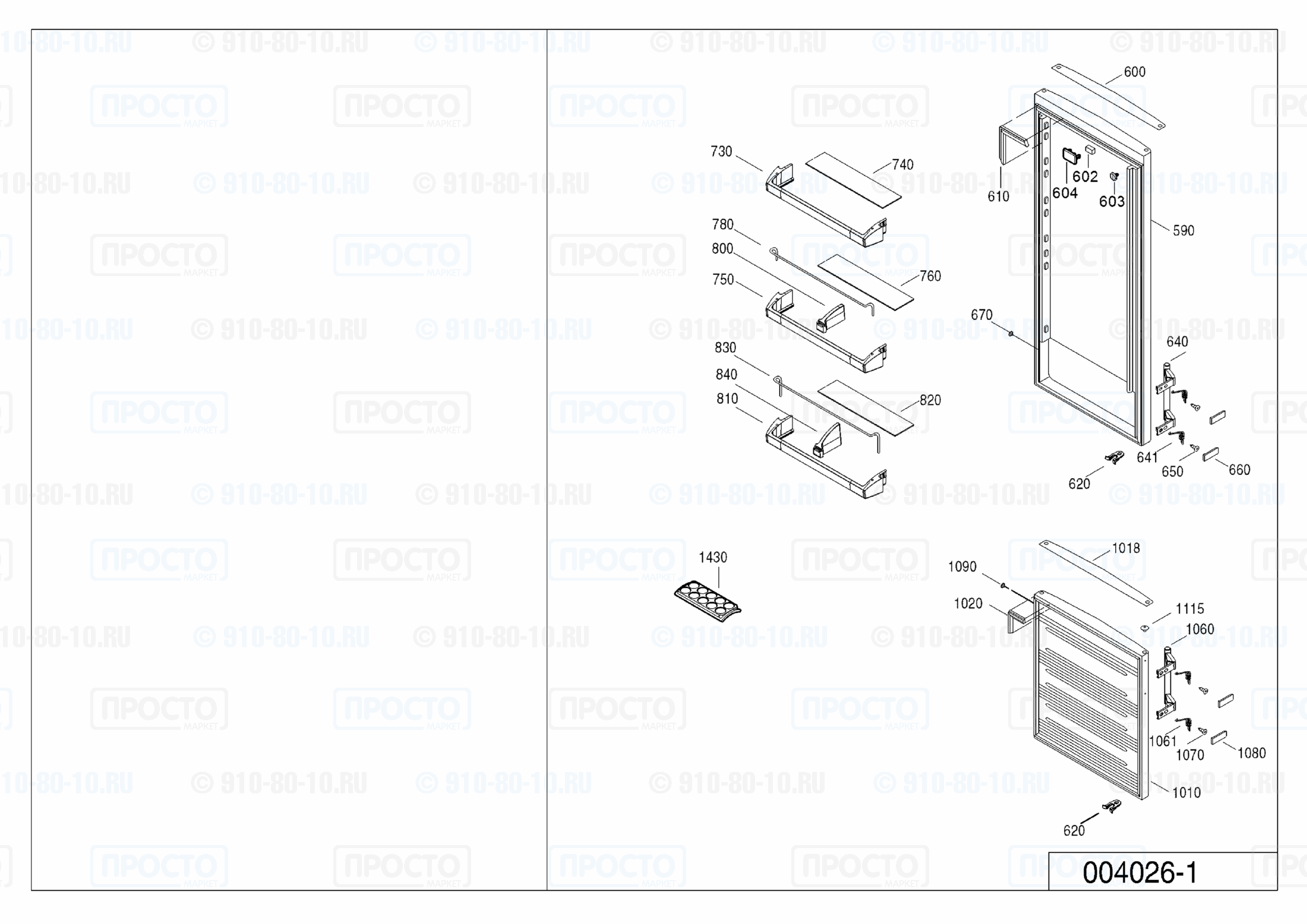 Взрыв-схема холодильника Liebherr CBPesf 4033-20B