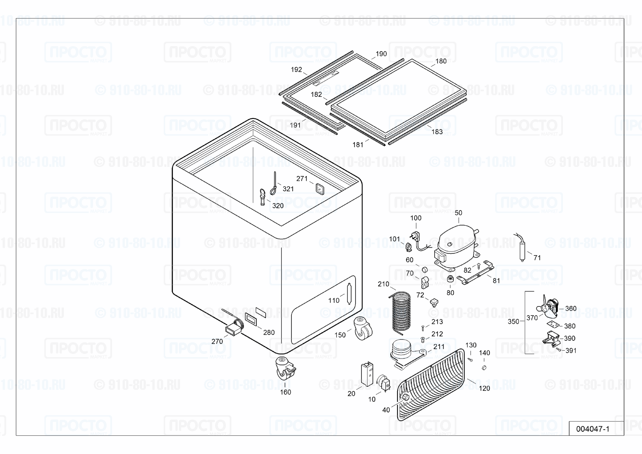 Взрыв-схема запчастей холодильника Liebherr GTE 5000-41B