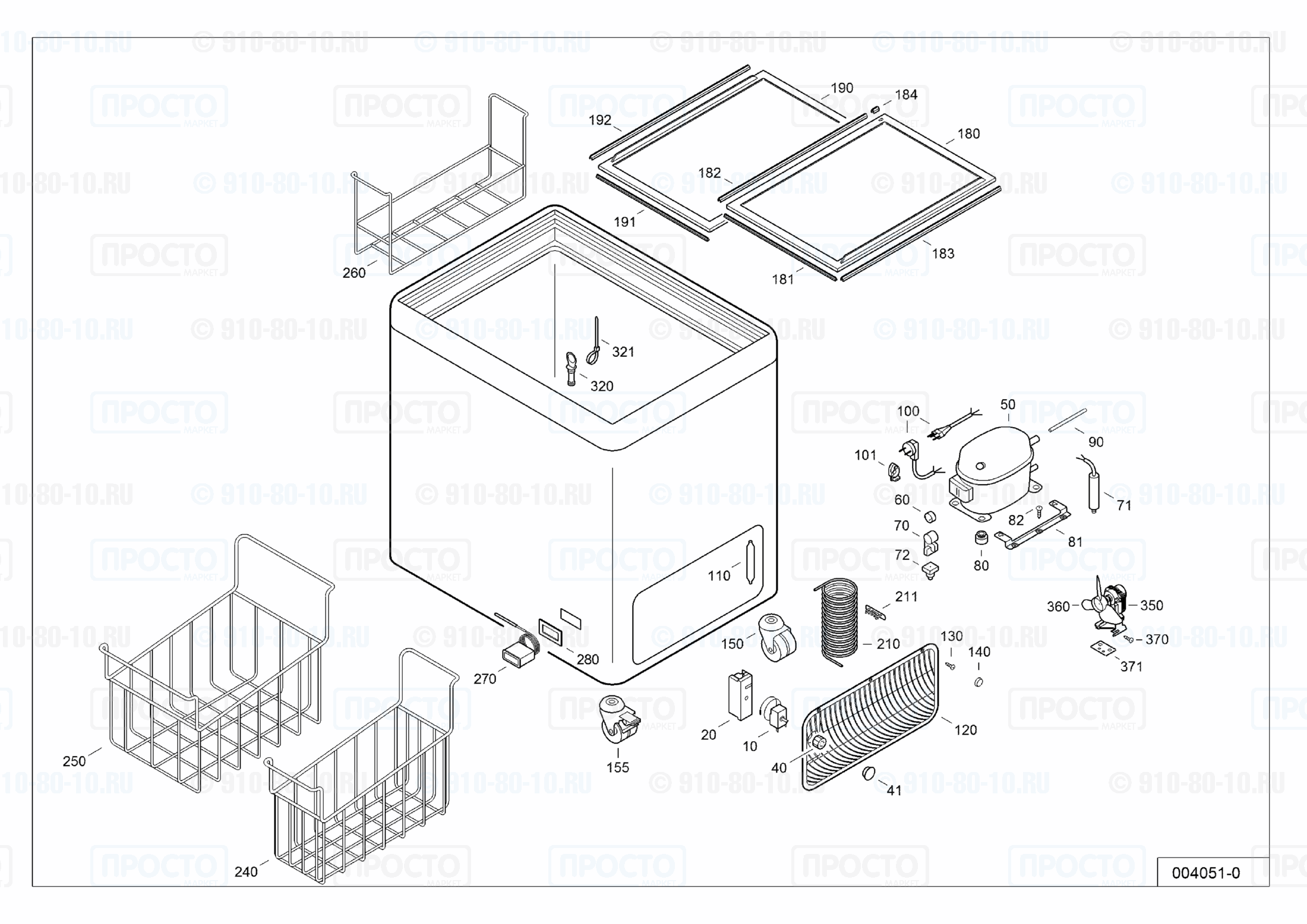 Взрыв-схема запчастей холодильника Liebherr GTE 2402-14C