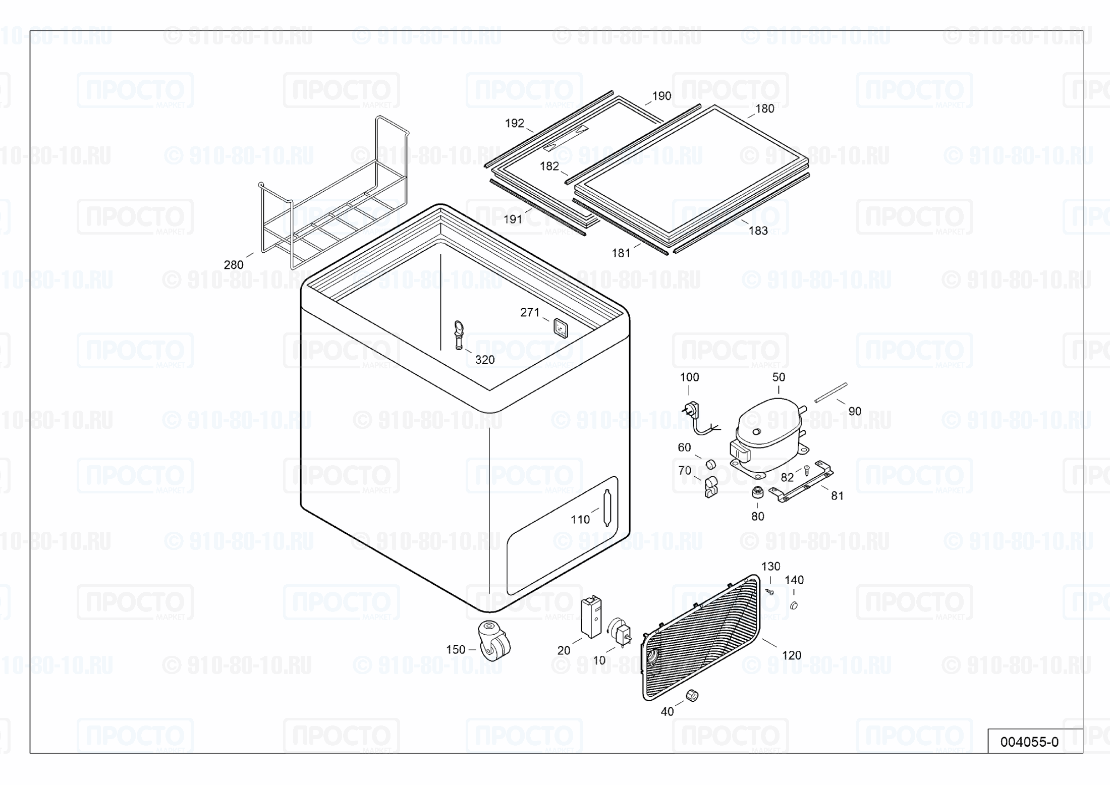 Взрыв-схема холодильника Liebherr GTE 3000-15
