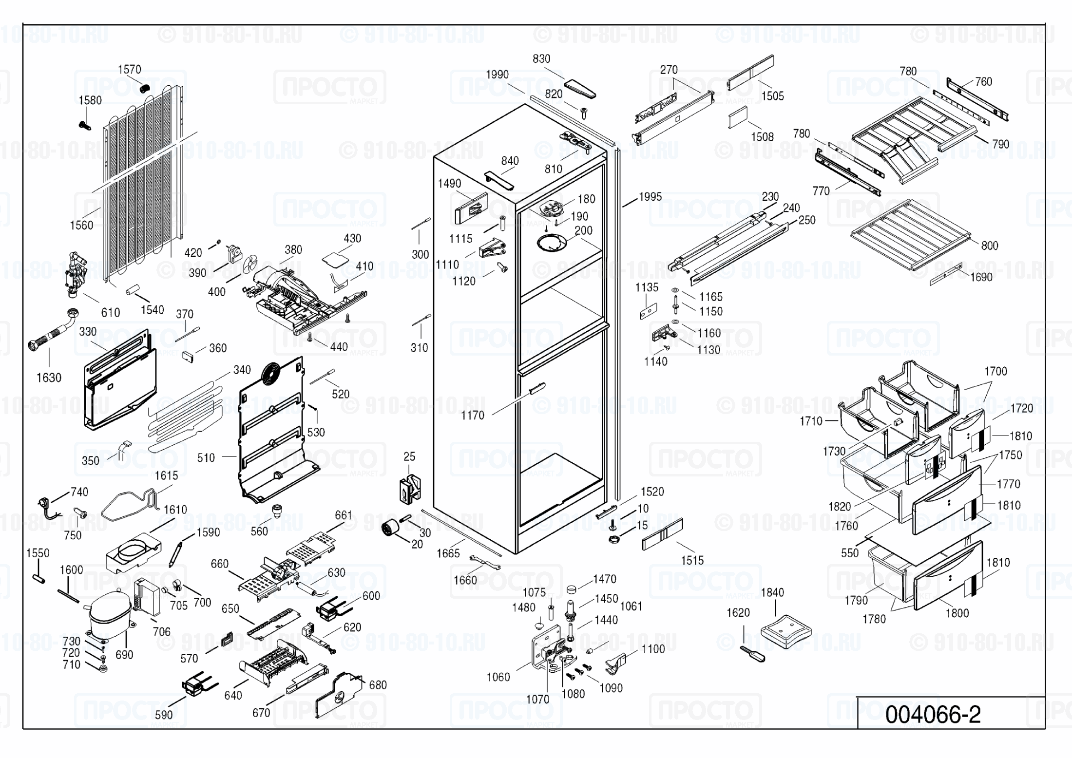 Взрыв-схема запчастей холодильника Liebherr SWTNes 3010-24D
