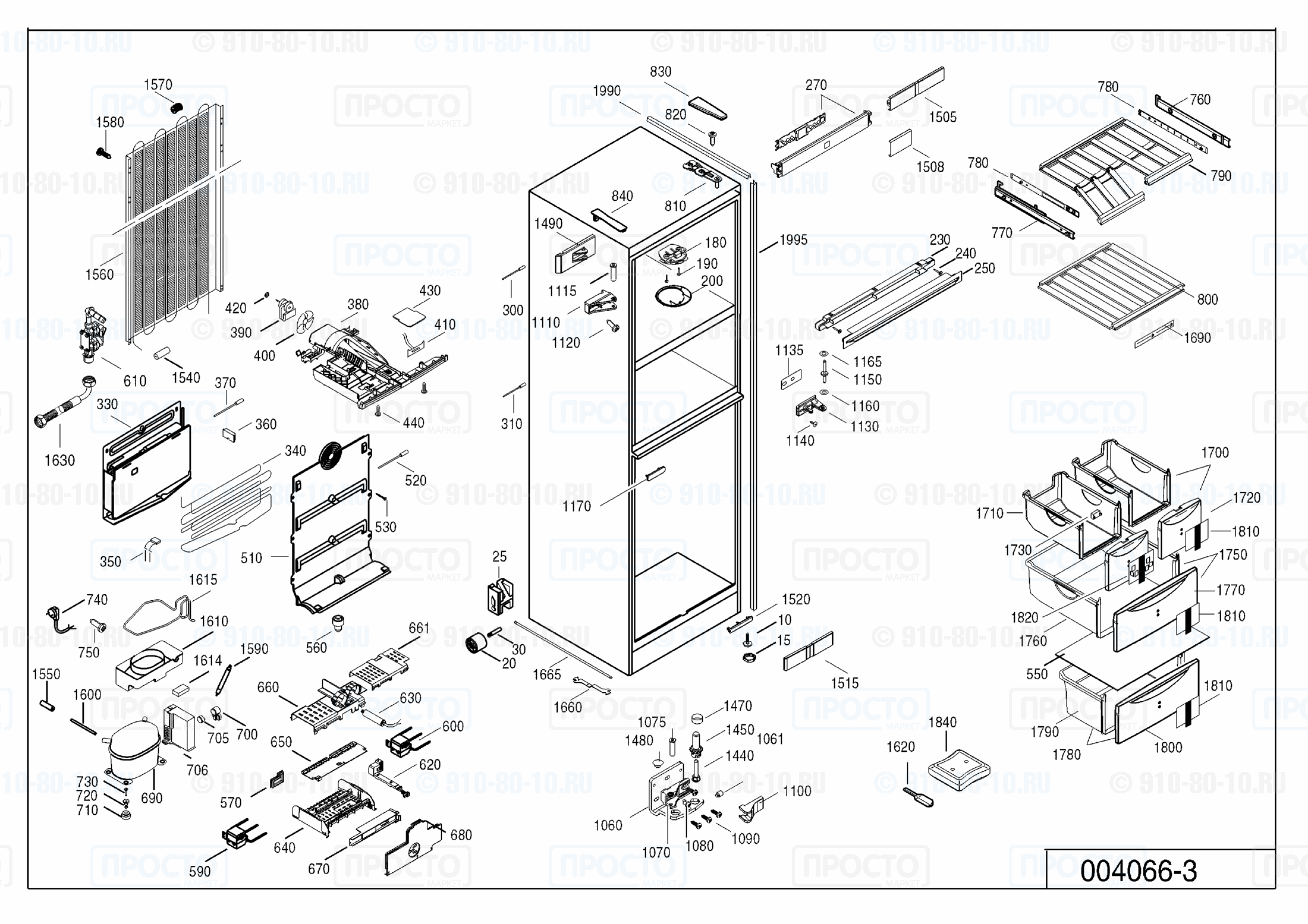 Взрыв-схема запчастей холодильника Liebherr SWTNes 3010-25A